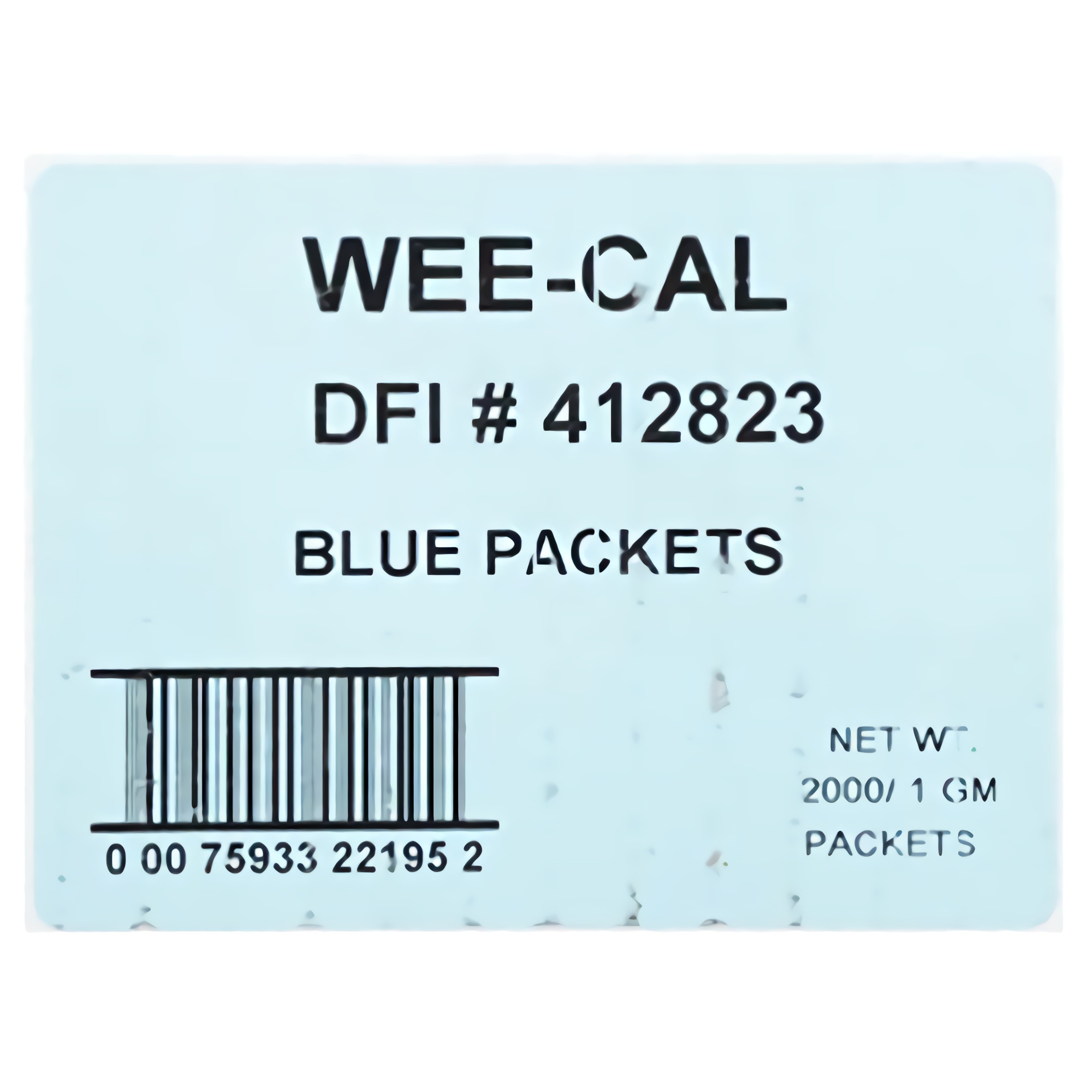 Zero Calorie Sugar Substitute Blue Packets by Wee-Cal | 1 Gram | 2000 Count Case 6