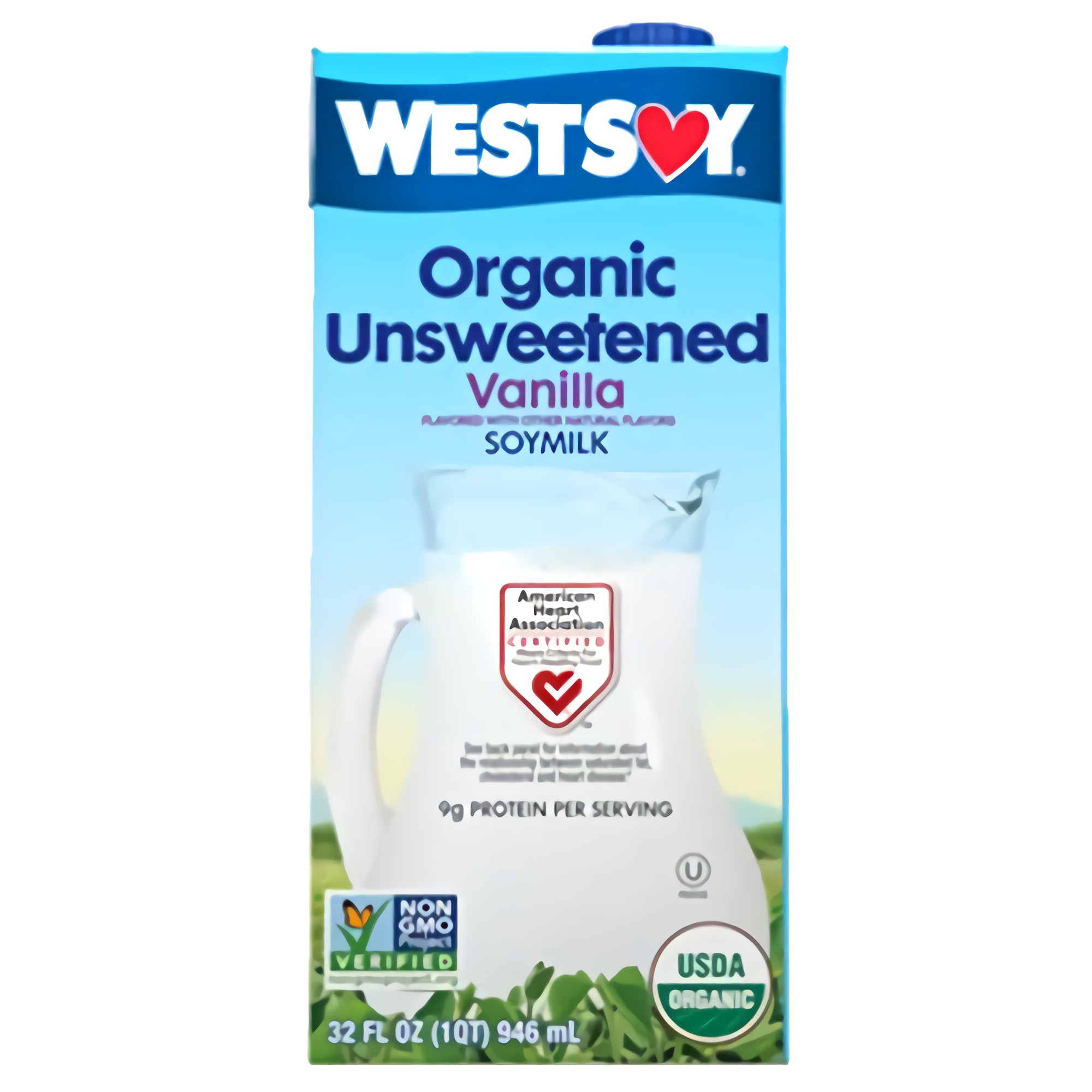 Organic Unsweetened Plain Soymilk by West soy | 32 Fl Oz | Pack of 4 5