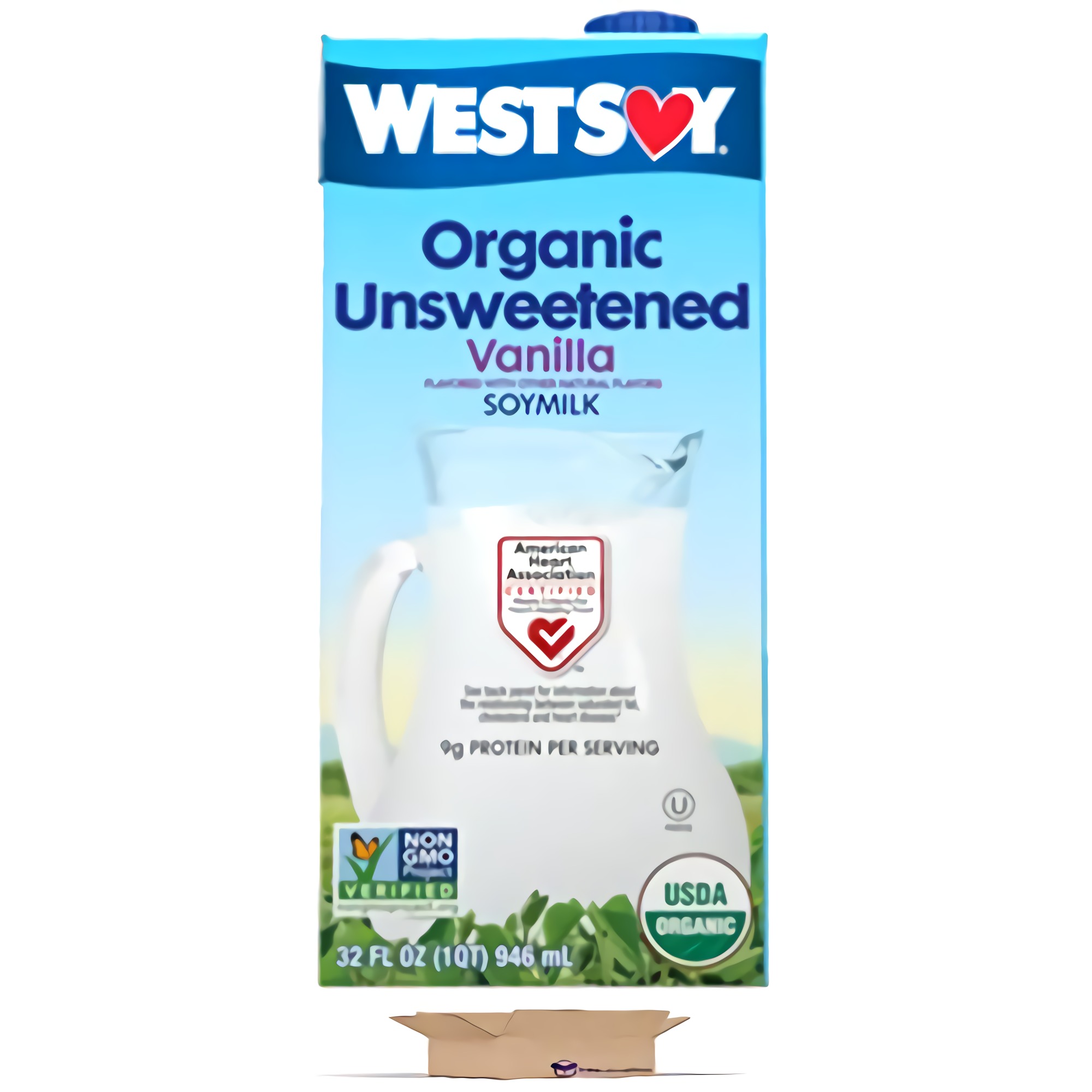Organic Unsweetened Plain Soymilk by West soy | 32 Fl Oz | Pack of 4 6