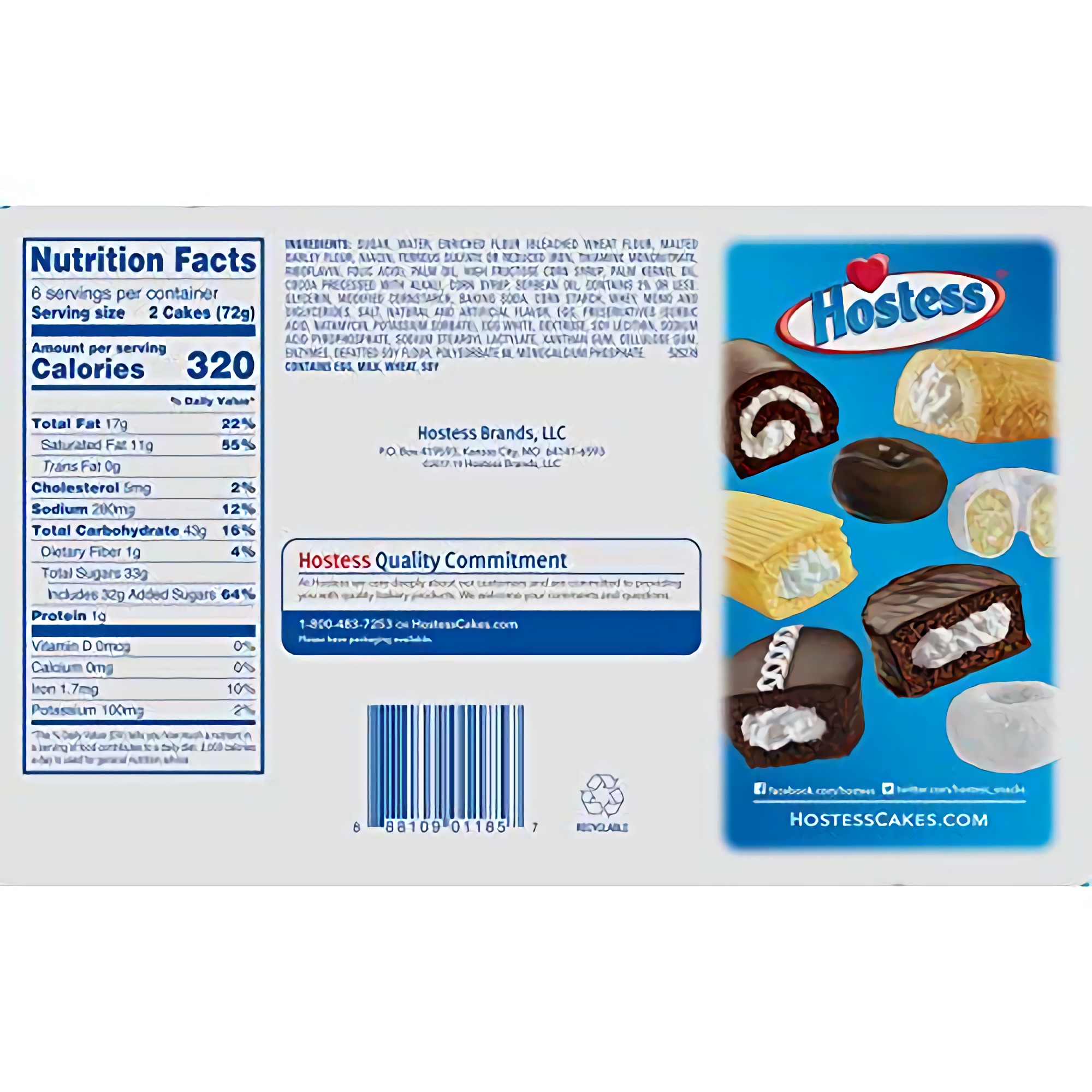 Hostess Ding Dongs, Original Chocolate, 2.55 Ounce, 6 Count 3