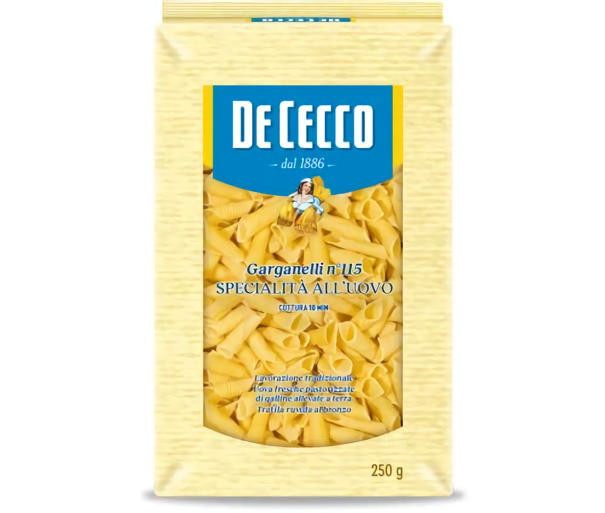De Cecco Egg Macaroni Pasta Garganelli, 8.8 OZ (250 g) Pack of 2 3