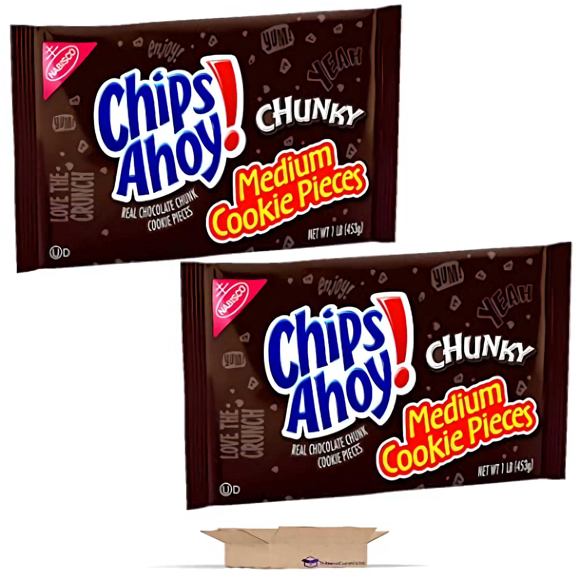 Chunky Medium Cookie Pieces | 1 Pound Bag | Pack of 2 3