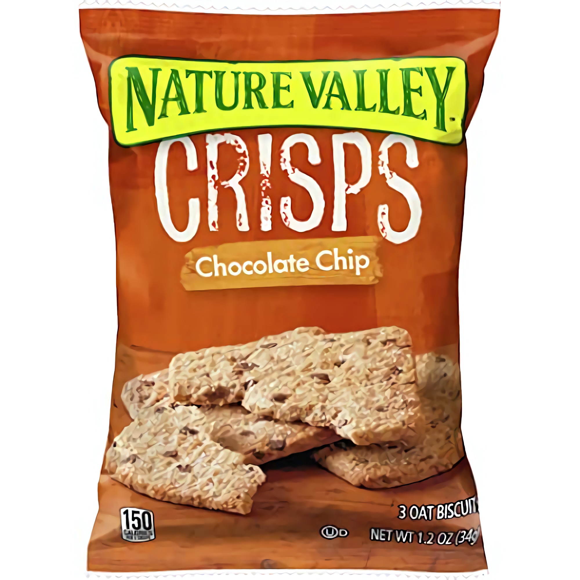 Nature Valley Chocolate Chip Oat Crisps Smart Snacks, Single Serve Pack, 30 Ct