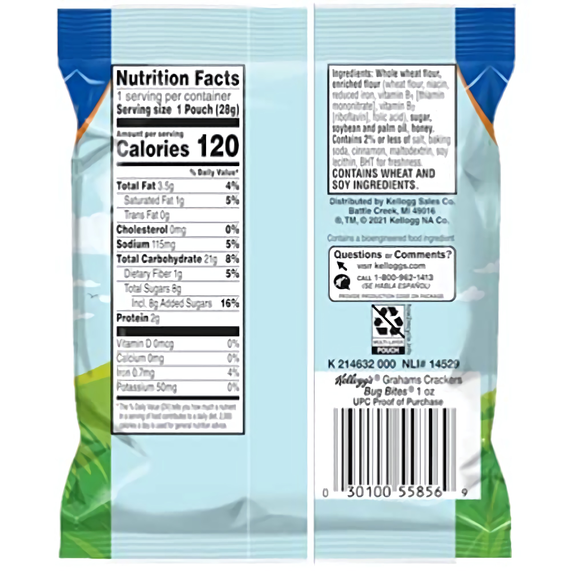 Bug Bites Grahams Crackers, 1 Oz, 20 Packs 2