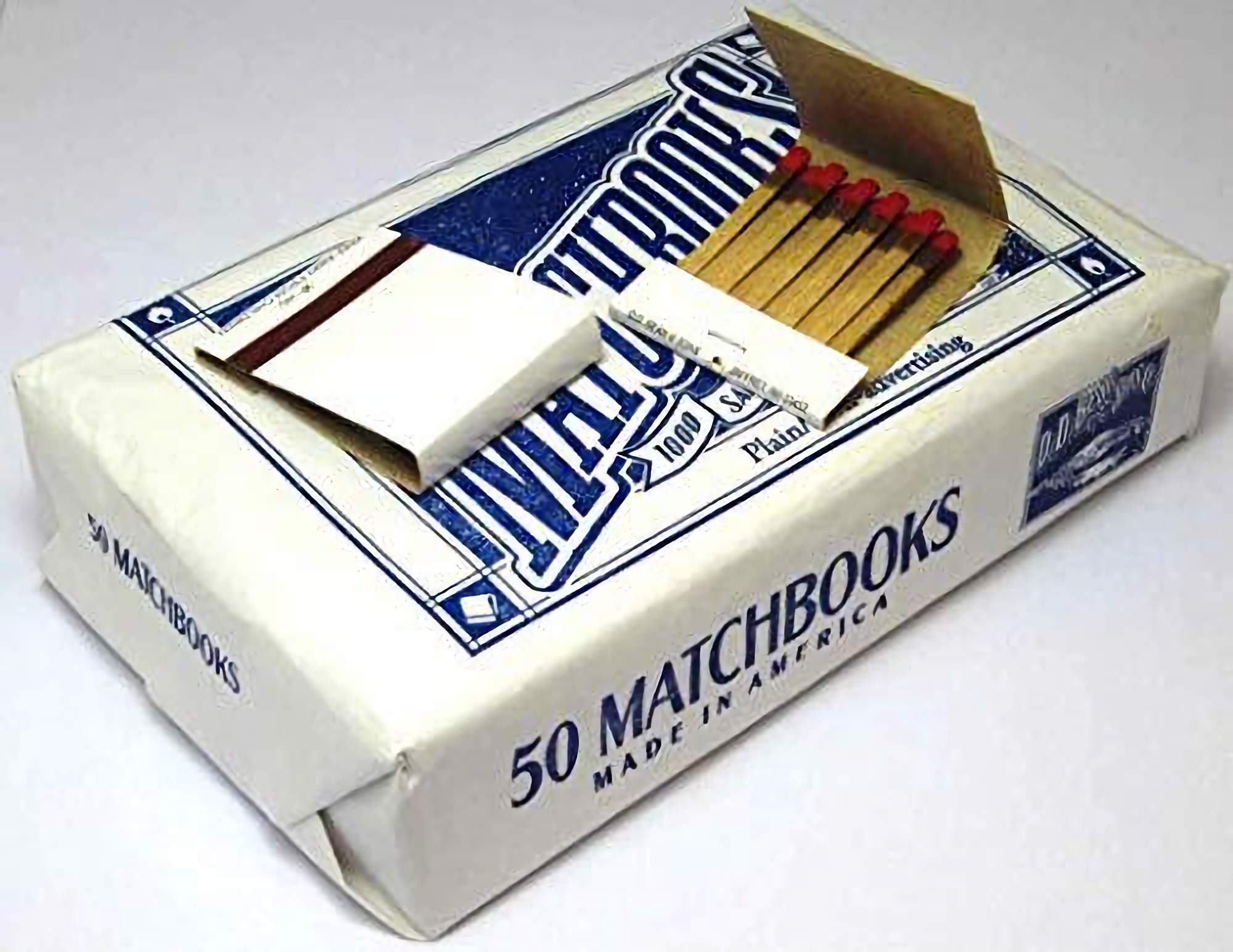 D.D. Bean & Sons White 1200 Matchbooks, Wedding Birthday Wholesale, Made in America, 24 Pack 4