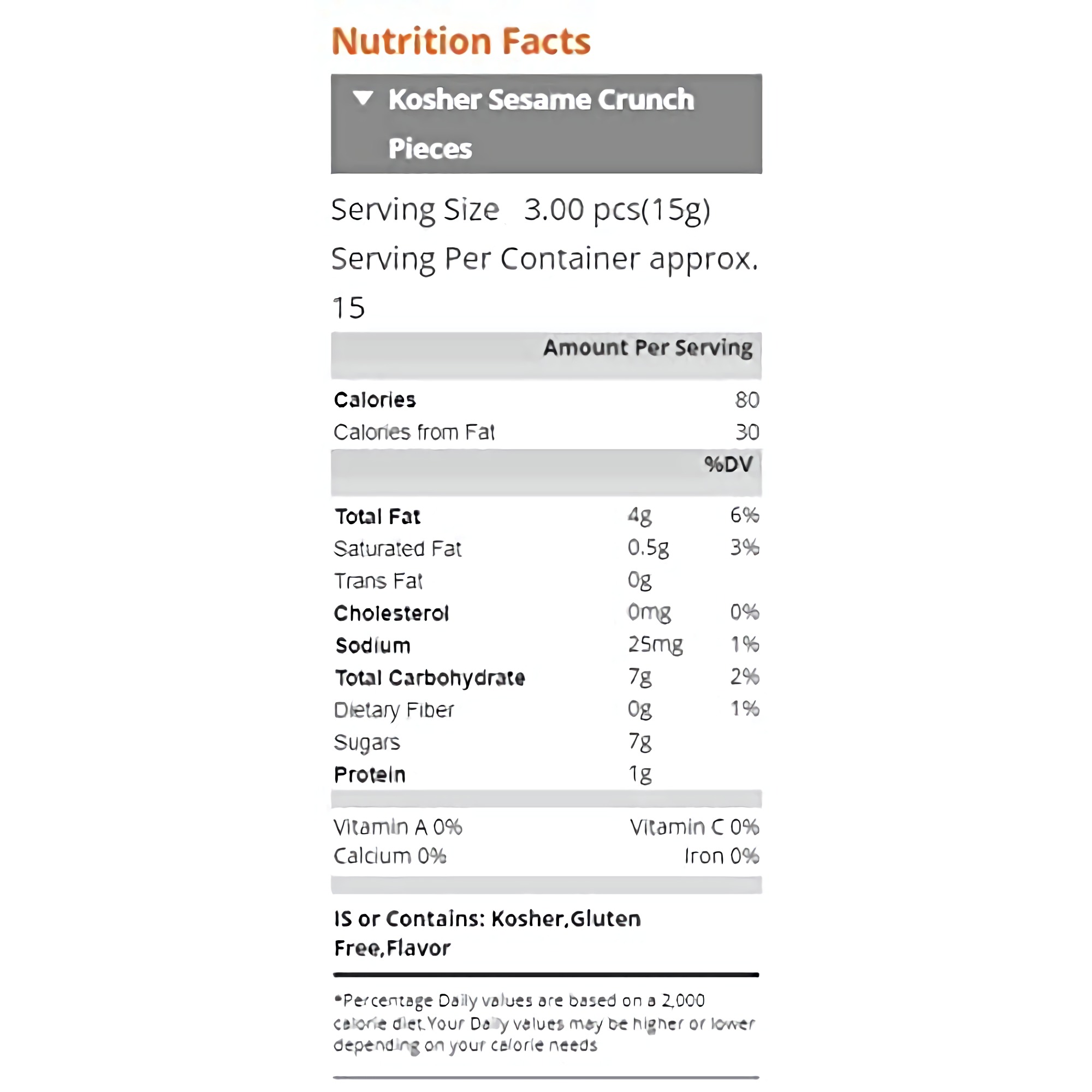 Joyva Sesame Crunch Pieces Candy, 2 lbs. 5