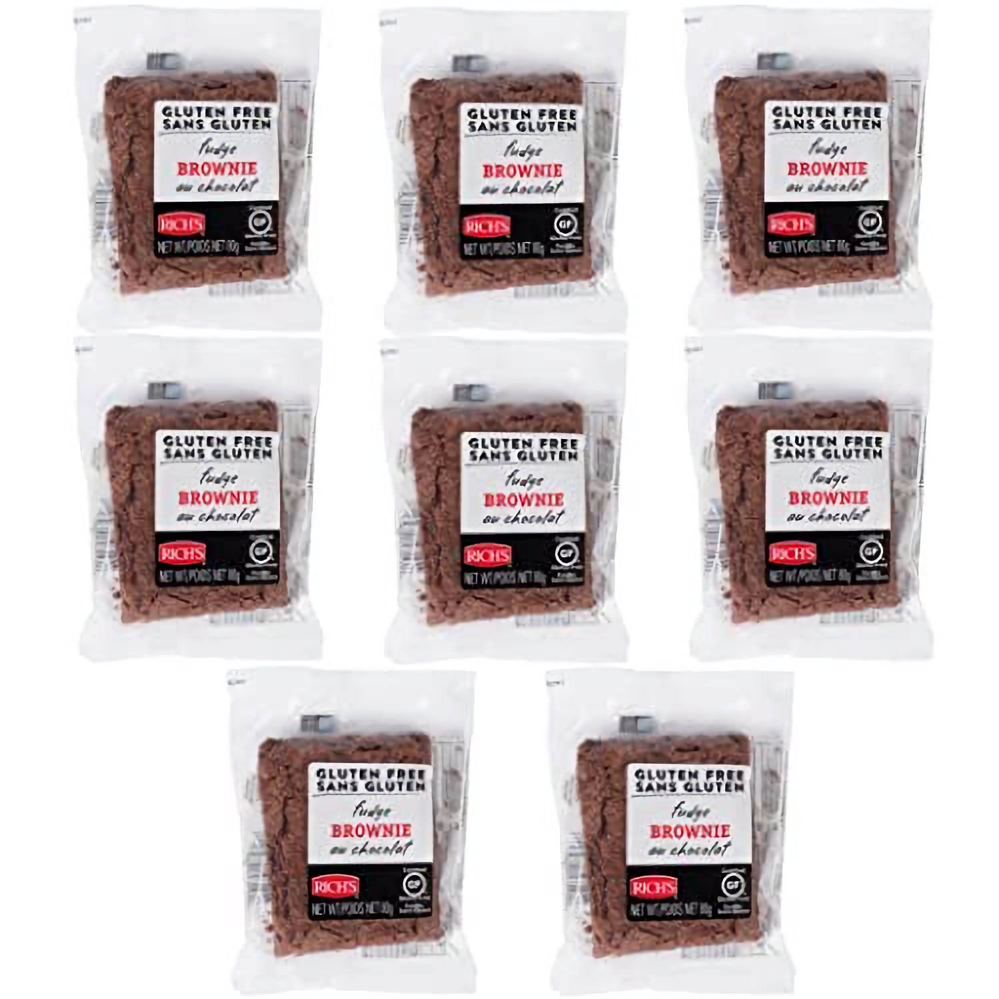 Individually Wrapped Gluten Free Fudge Brownie by Rich's | 2.82 Oz | Pack of 12 5
