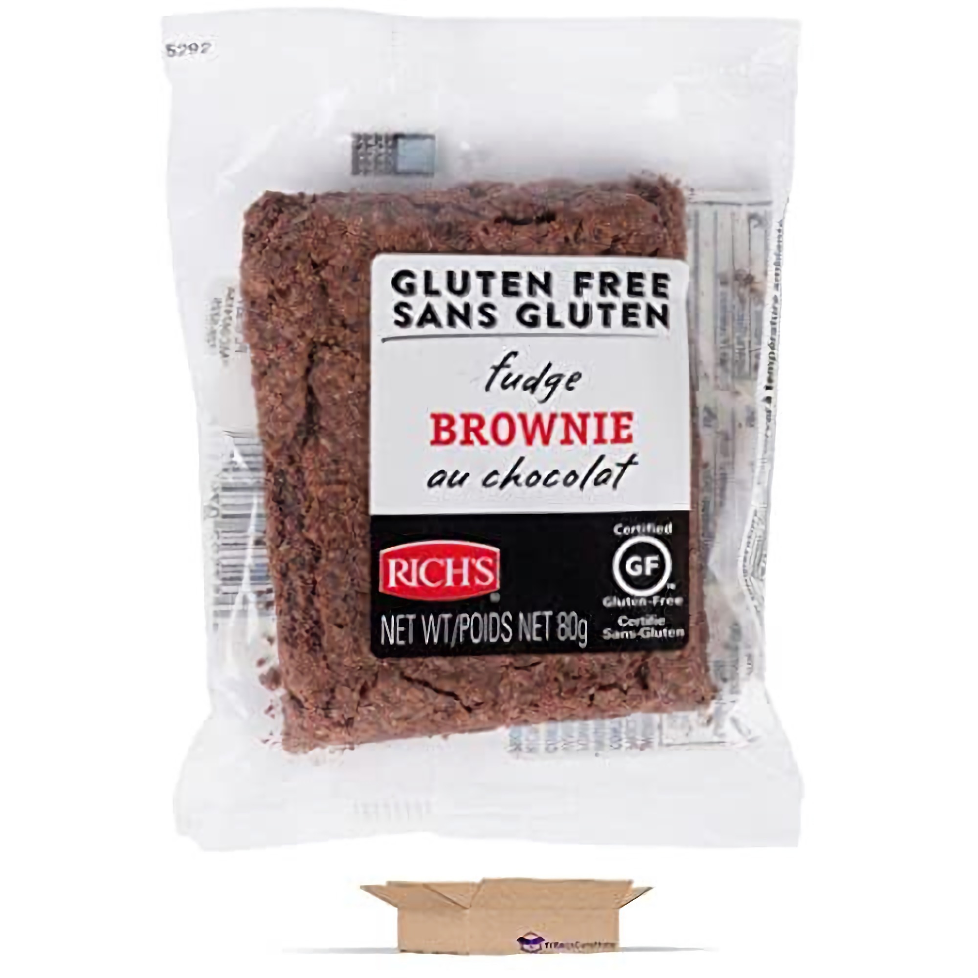 Individually Wrapped Gluten Free Fudge Brownie by Rich's | 2.82 Oz | Pack of 12 6