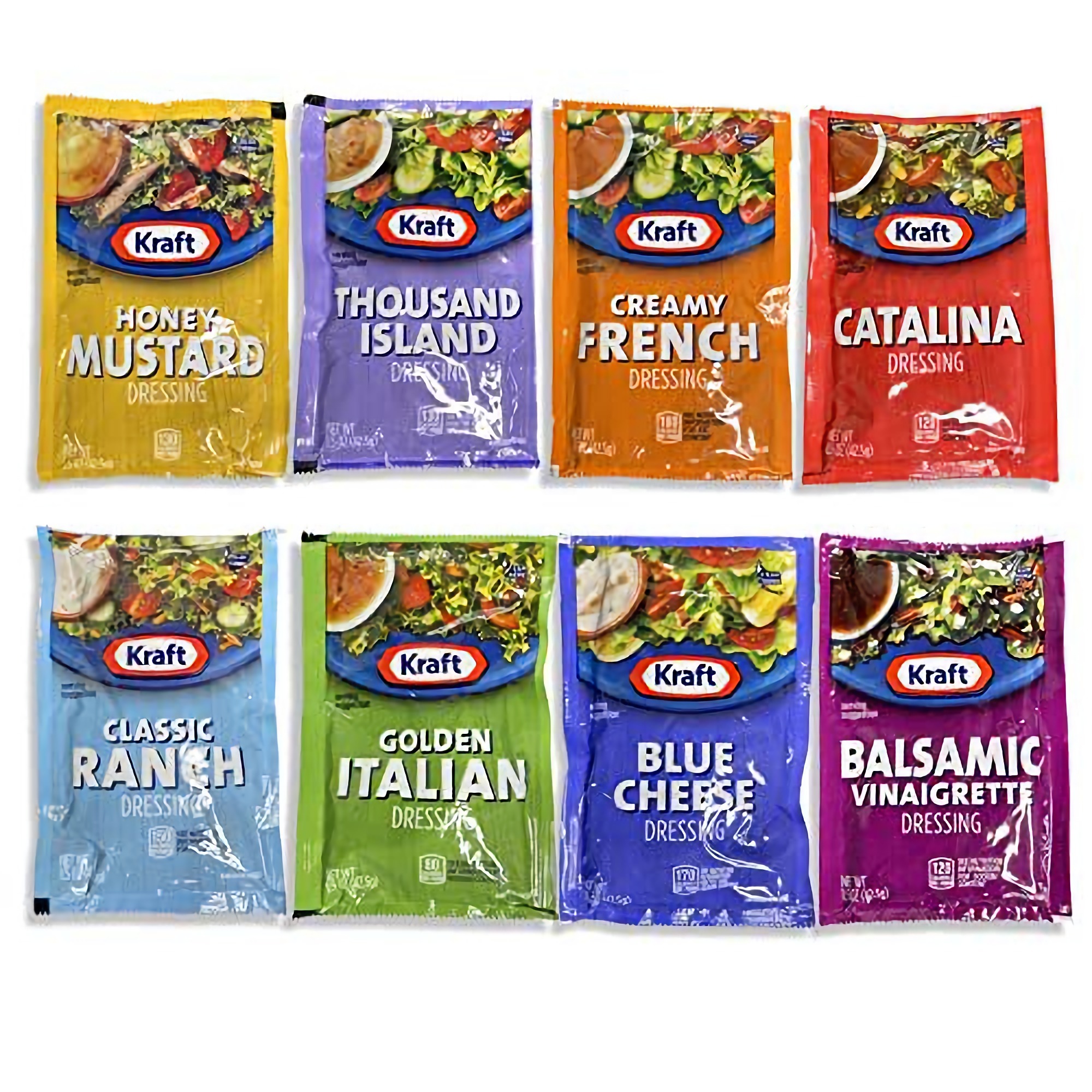 Salad Dressing Variety by Kraft | 8 Flavors, 1.5 Oz. Packets | Pack of 24