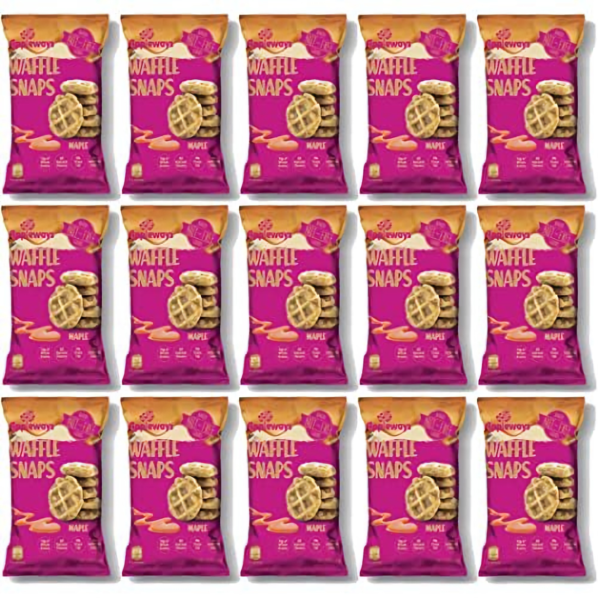 Maple Waffle Snaps | 1.9 Oz Bag | Pack of 15 5