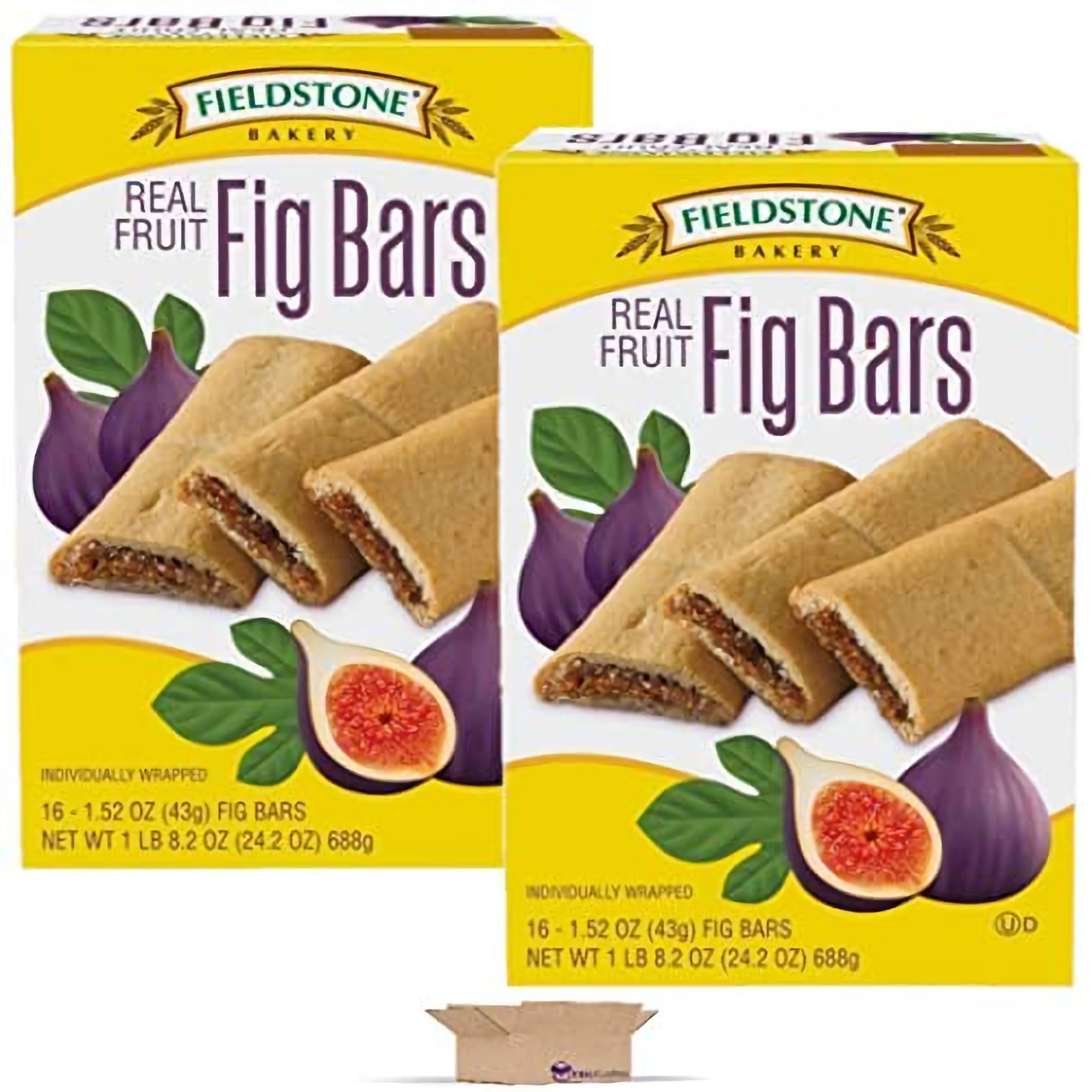 Fig Bars Individually Wrapped, Value Pack   | 1.52 Oz | Box of 16 | Pack of 2 (32 Total Bars) 4