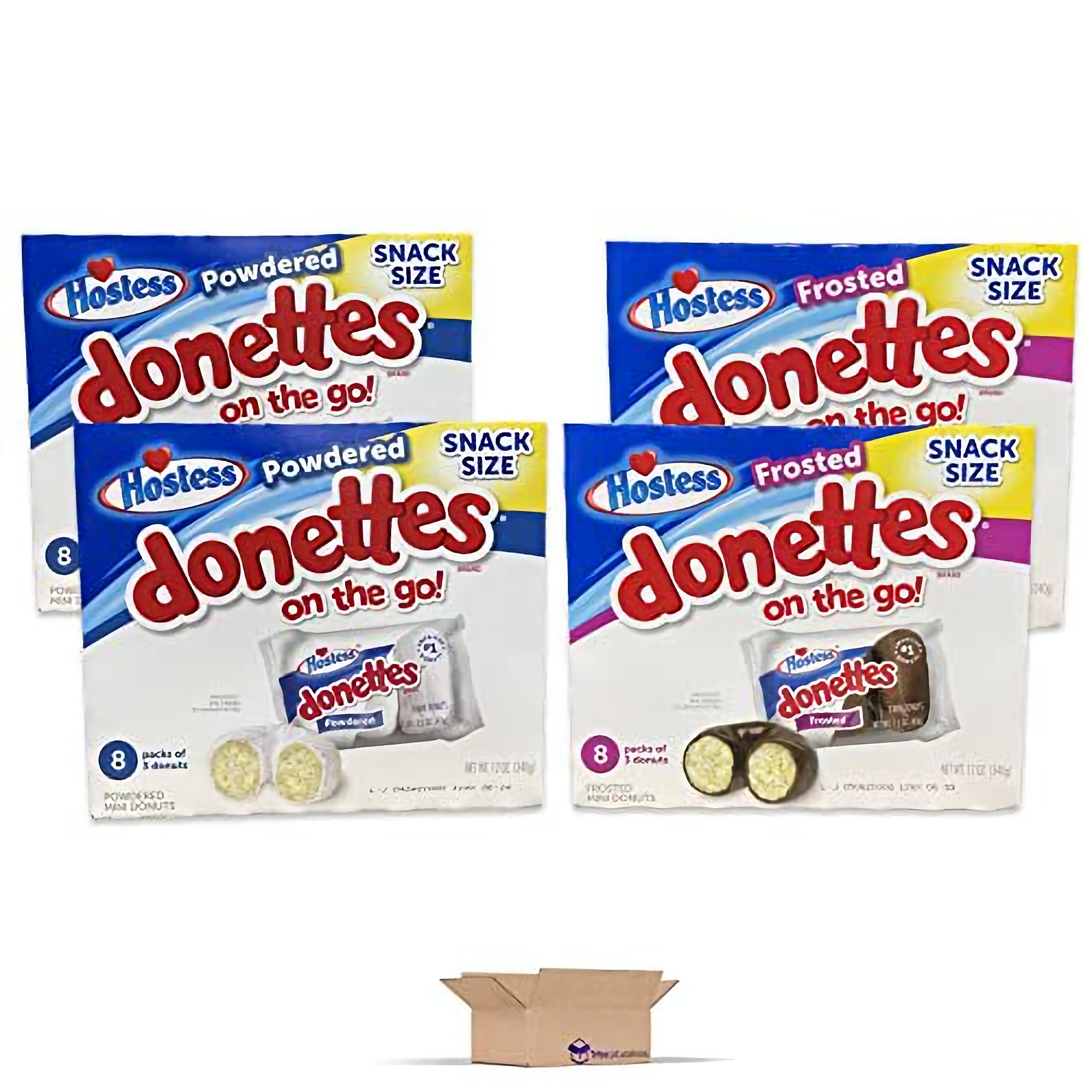 Hostess Powdered and Chocolate Frosted Donettes Bulk Value Pack (96 Total Donuts) 5