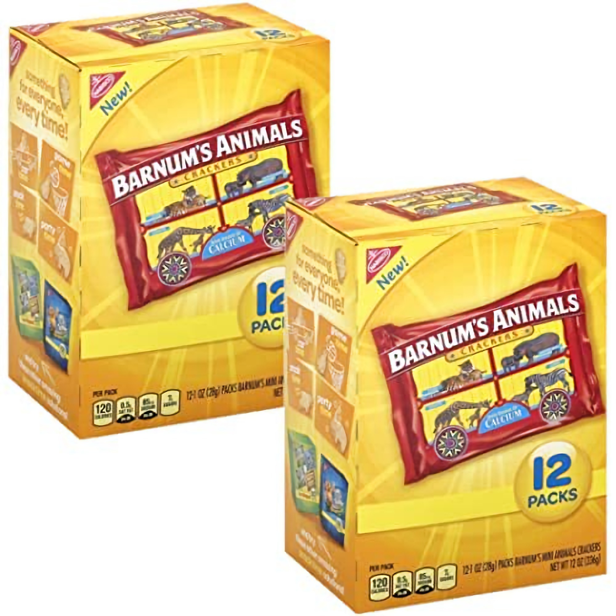 Animal Crackers Curated by Barnum | 1 Oz Single Serve Packs | 2 Boxes of 12 (Total 24 Packs) 2