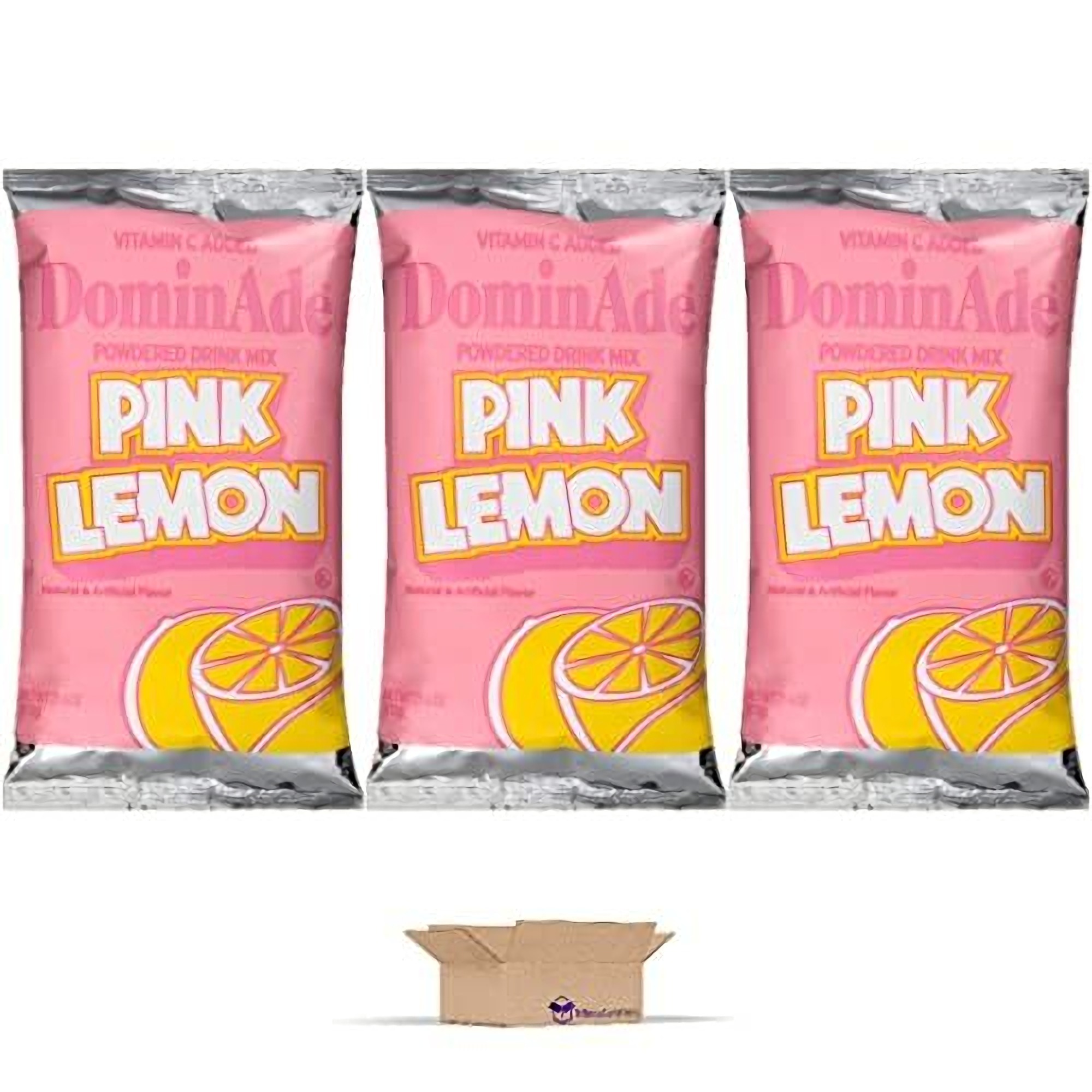 Dominade Bulk Pink Lemonade Powdered Drink Mix | 3x Huge 21.6 Oz Pouches (90 Servings) 3