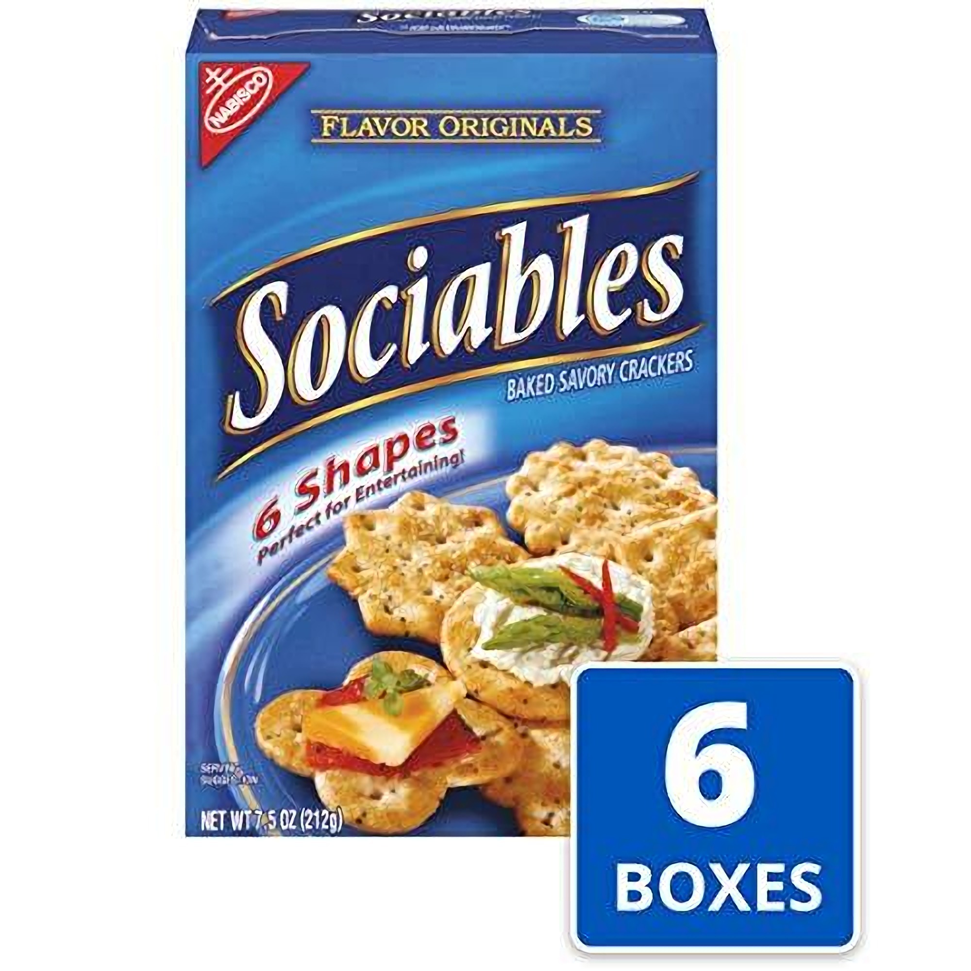 Sociables Baked Crackers, 8-Ounce Boxes (Pack of 6) 3