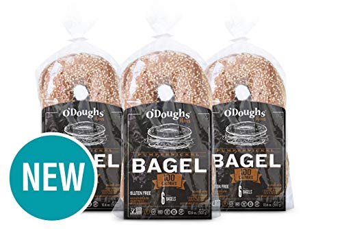 O'Doughs Thins - Pumpernickel Bagels 10.6 oz | Presliced | 3 Bags 4