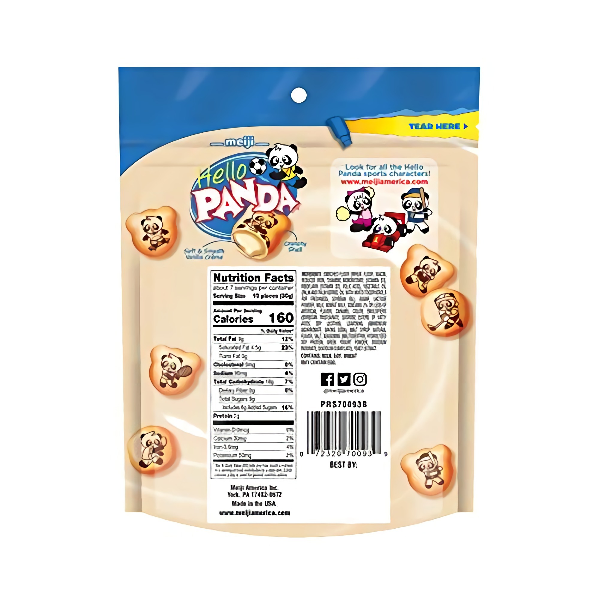Meiji Hello Panda Cookies, Vanilla Creme Filled - 7 Oz, Pack Of 6 4