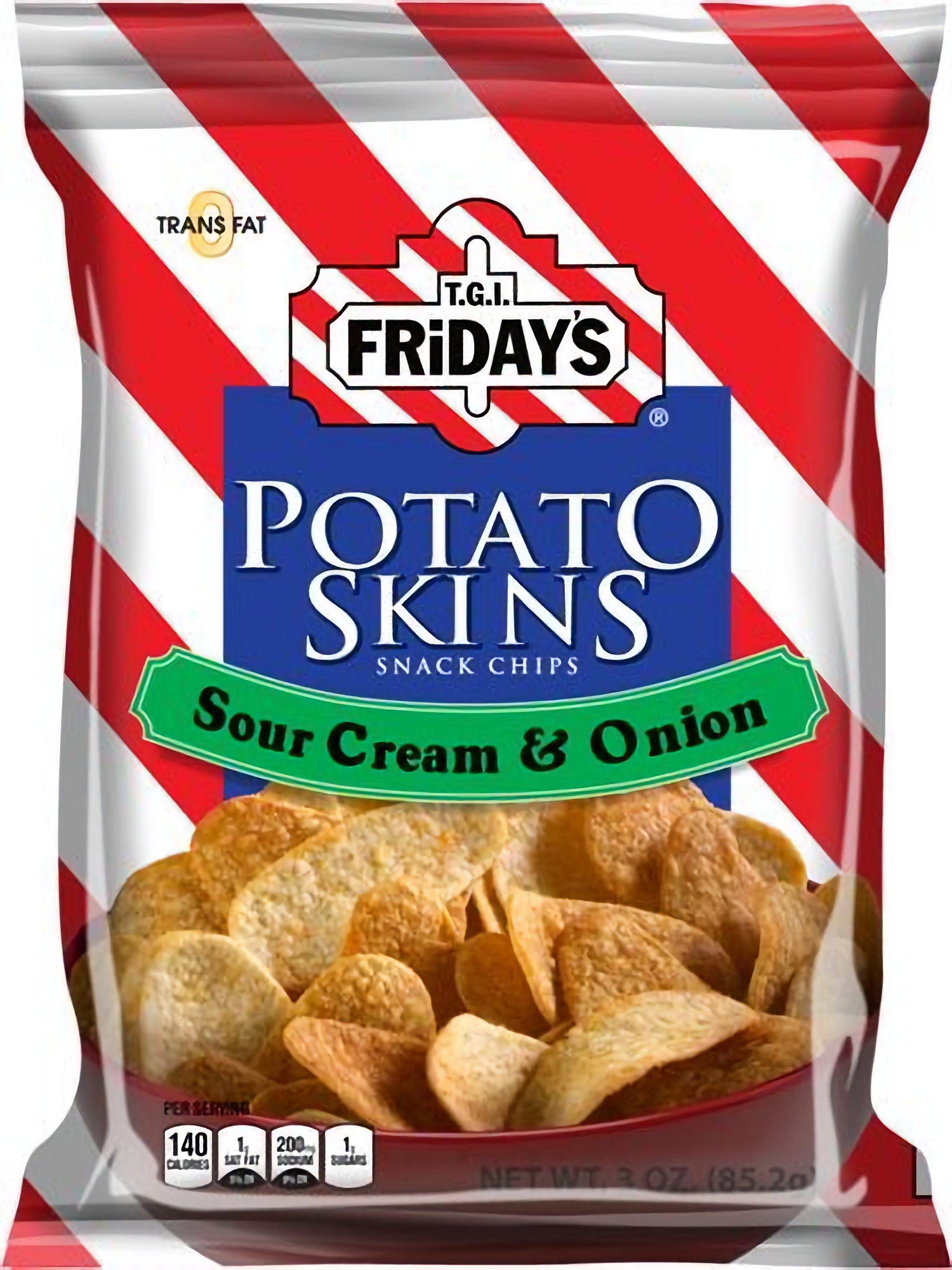 TGI Fridays Potato Skins Snack Chips, Sour Cream & Onion, 3 oz. (Pack of 6) 2