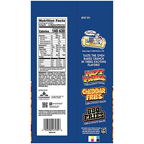 Andy Capp's Snack Fries 4 Flavor Variety Pack | 12 count, 3 oz. bags 3