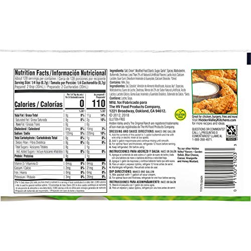 Hidden Valley, Original Ranch, No MSG, Gluten-Free, Dry Mix, 1 Gallon (12 Count) 5