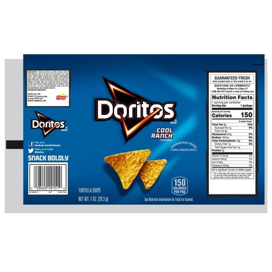 Doritos Cool Ranch Flavored Tortilla Chips, 1 Ounce (Pack Of 104) 5