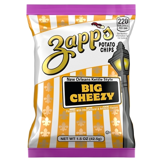 Zapp's Potato Chips Big Cheezy Kettle Chip, 1.5 Ounce, 60 Per Case 6