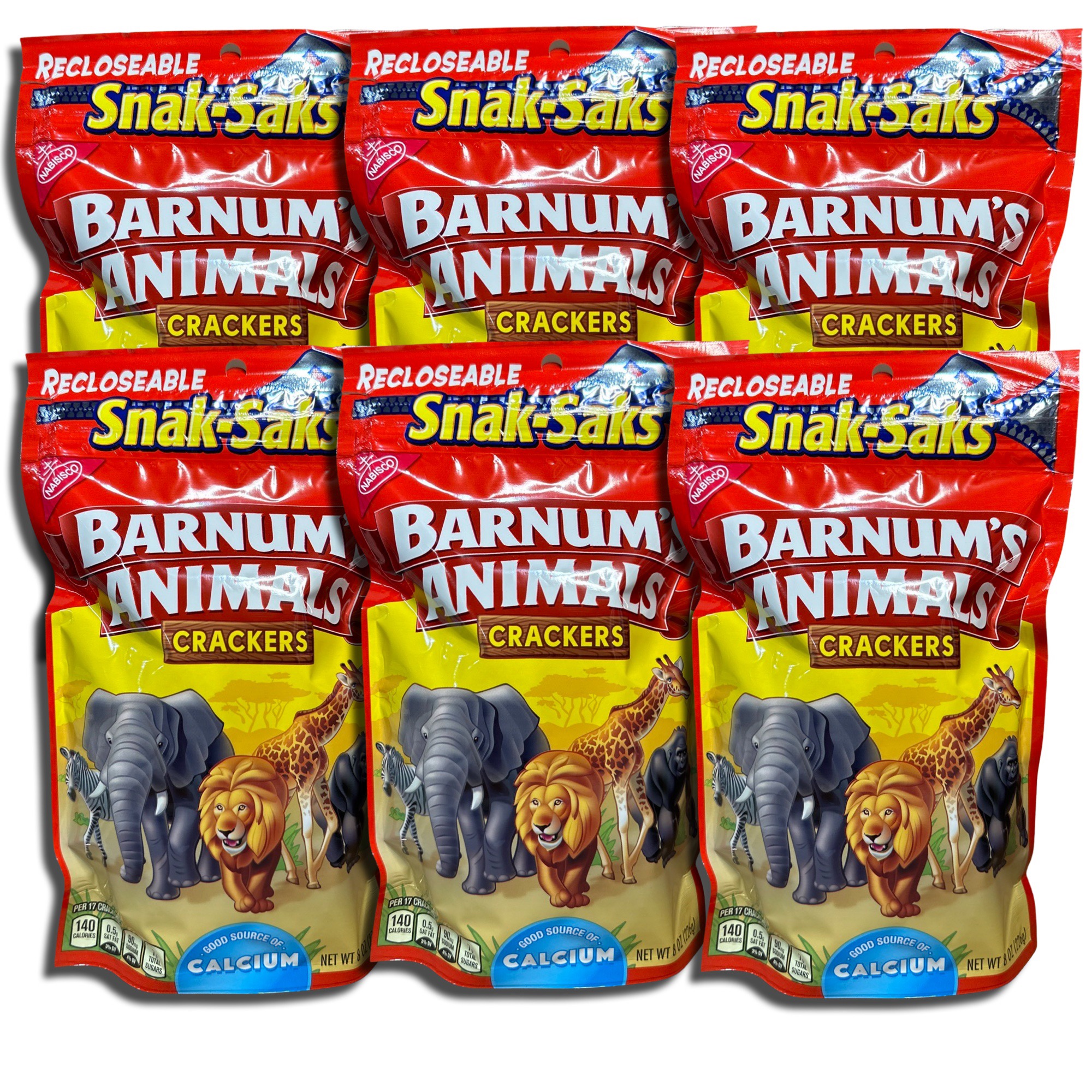 Animal Cracker Value Pack   by Barnum | 8 Ounce Bag (Pack of 6)
