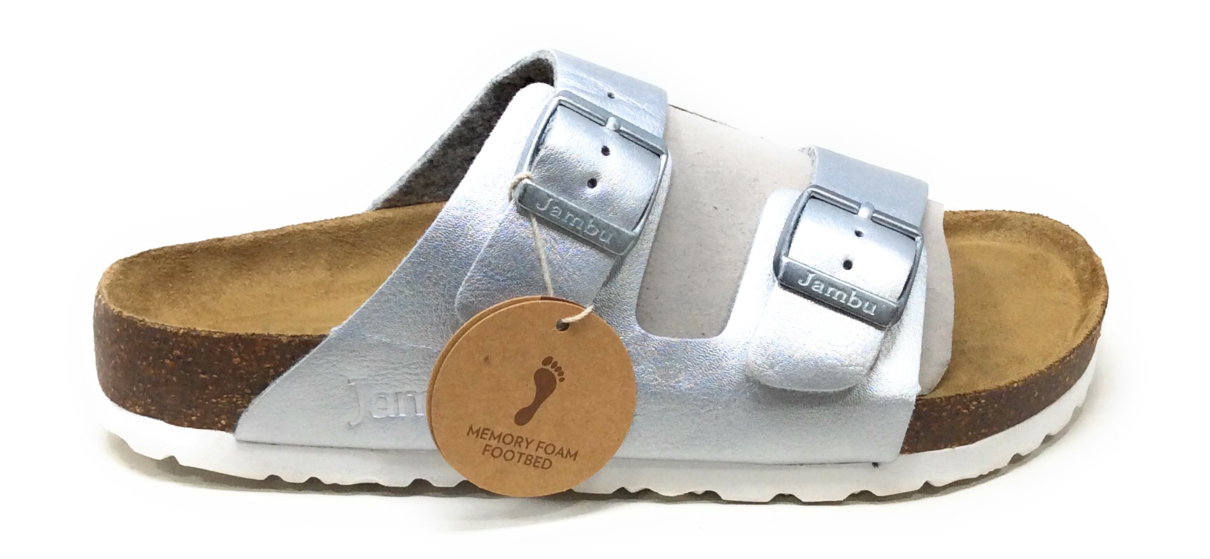 silver flat sandals size 12