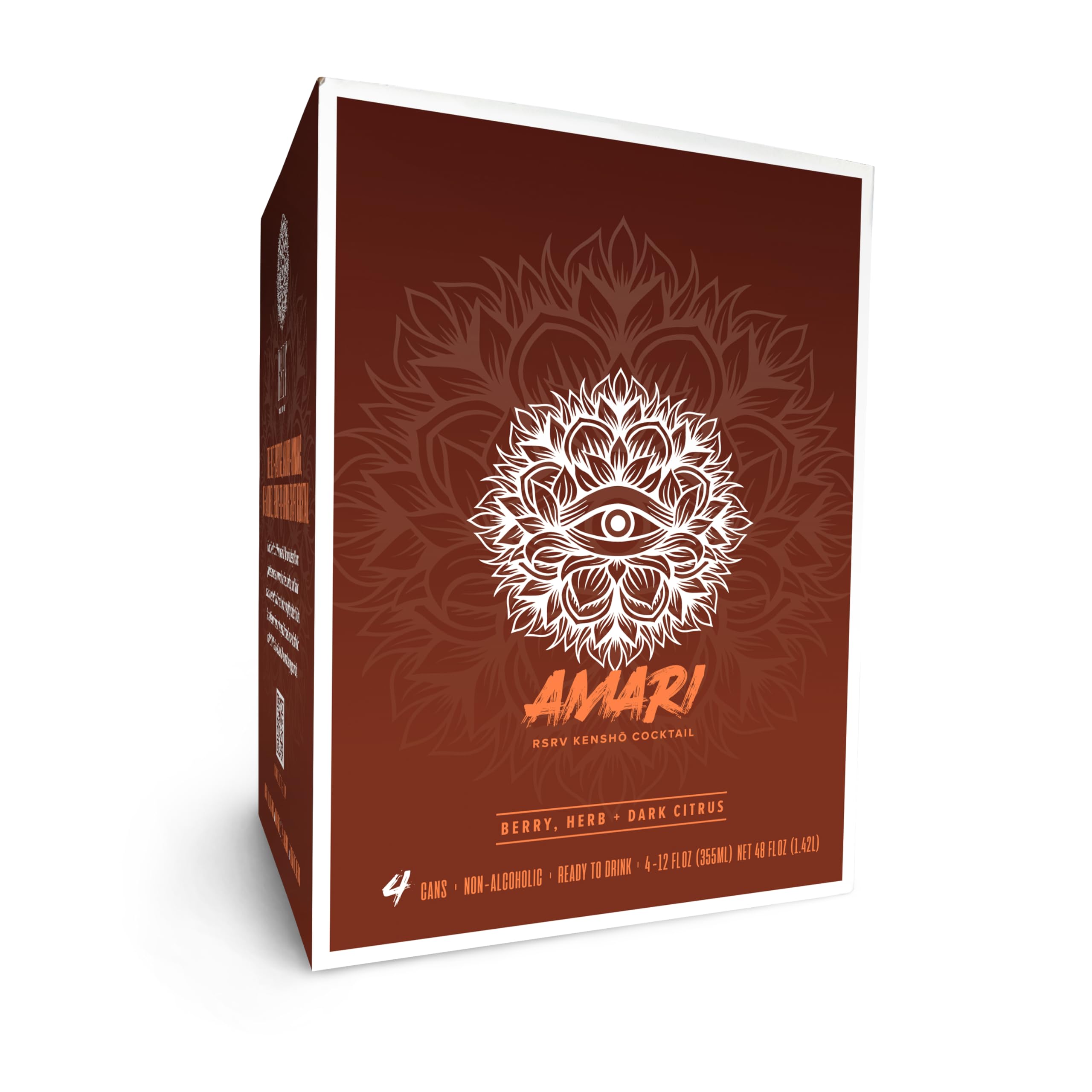 RSRV Non-Alcoholic Cocktail, Kensho Cocktail, Non-Alcoholic Beverage Replacement (Amari - Bitter Dark Citrus and Spices, 12oz, 12Pack) 2