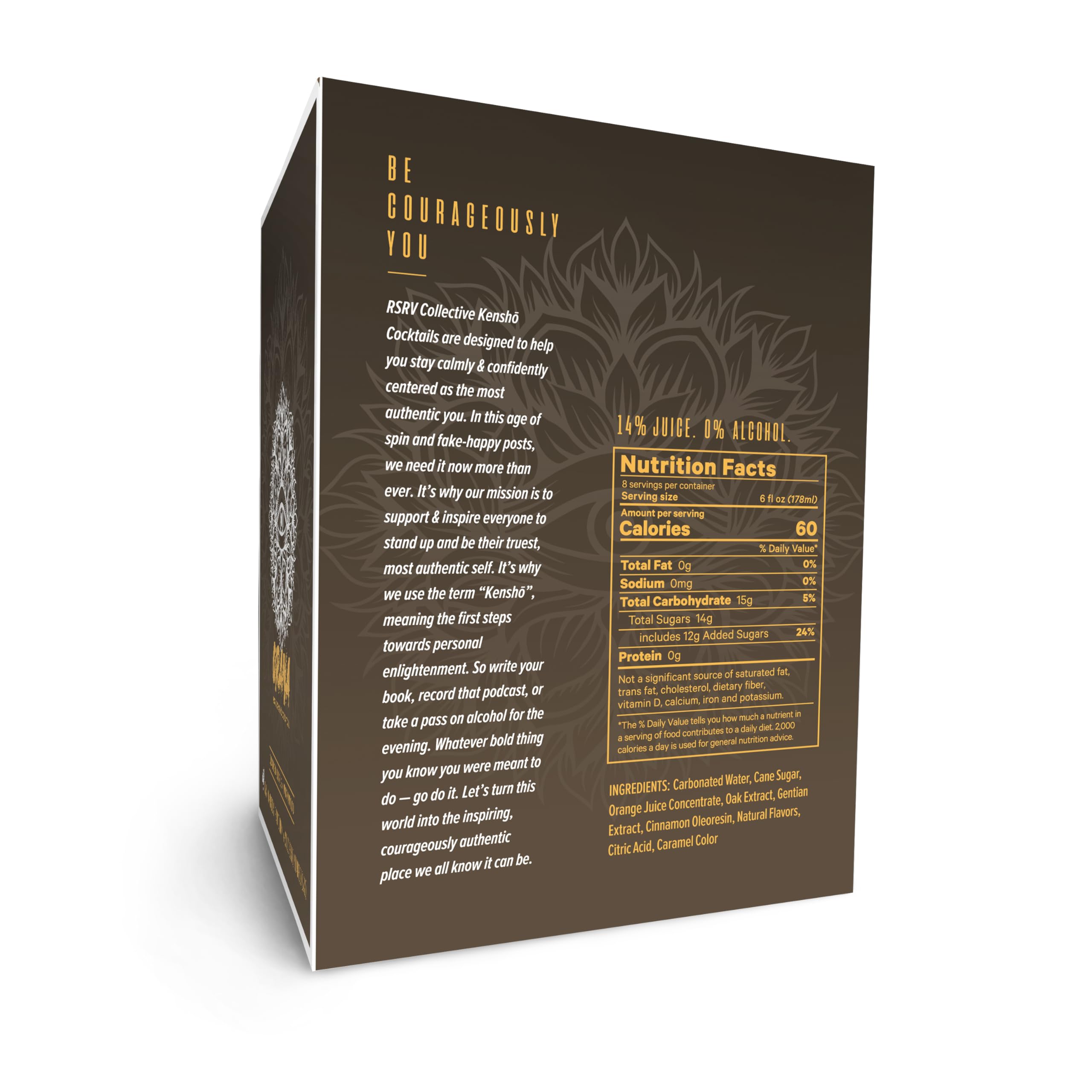 RSRV Non-Alcoholic Cocktail, Kensho Cocktail, Non-Alcoholic Beverage Replacement (Orana - Charred Citrus and Wormwood, 12oz, 12Pack) 4