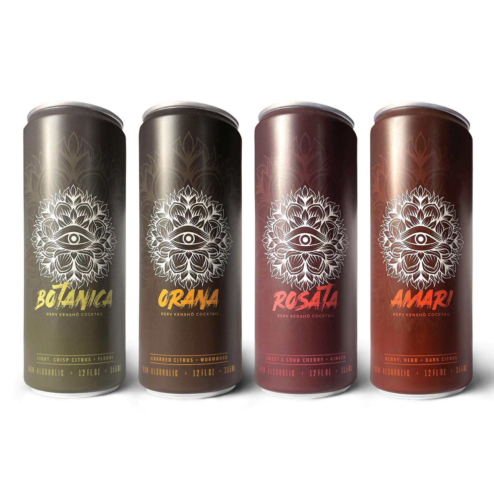 RSRV Non-Alcoholic Cocktail, Kensho Cocktail, Non-Alcoholic Beverage Replacement (Variety Pack - 4 unique flavors, 12oz, 12Pack) 3