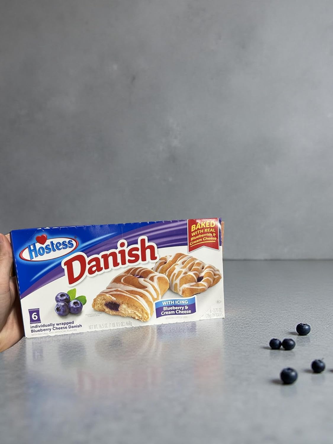 Hostess Blueberry Cheese Danish Multipack, 6 Per Box, Case of 6 (36 Danish) 5