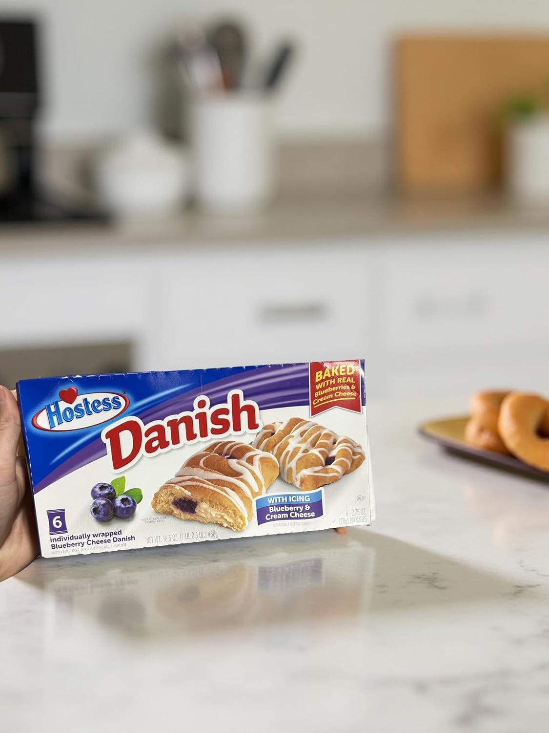 Hostess Blueberry Cheese Danish Multipack, 6 Per Box, Case of 6 (36 Danish) 3