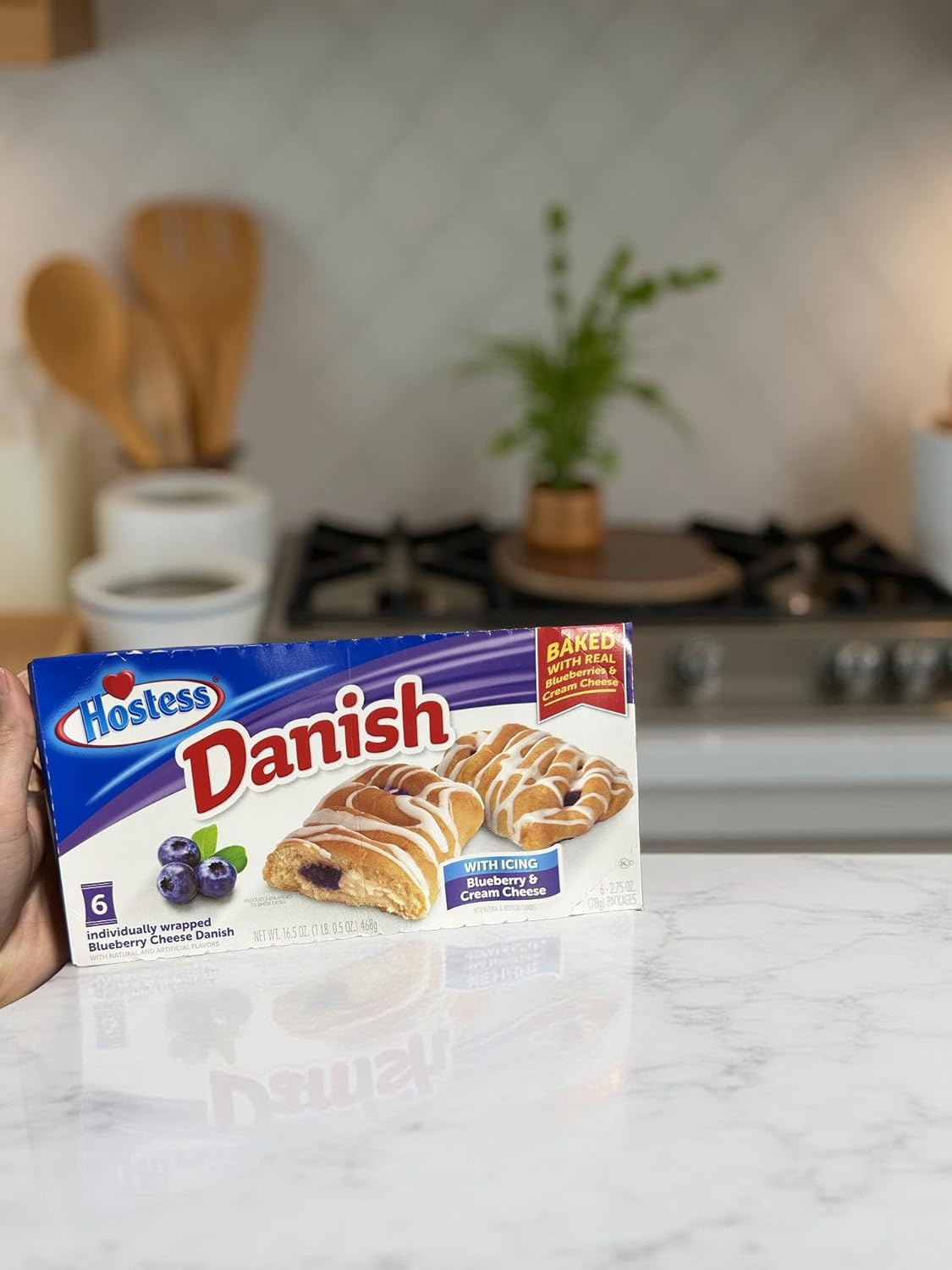 Hostess Blueberry Cheese Danish Multipack, 6 Per Box, Case of 6 (36 Danish) 4