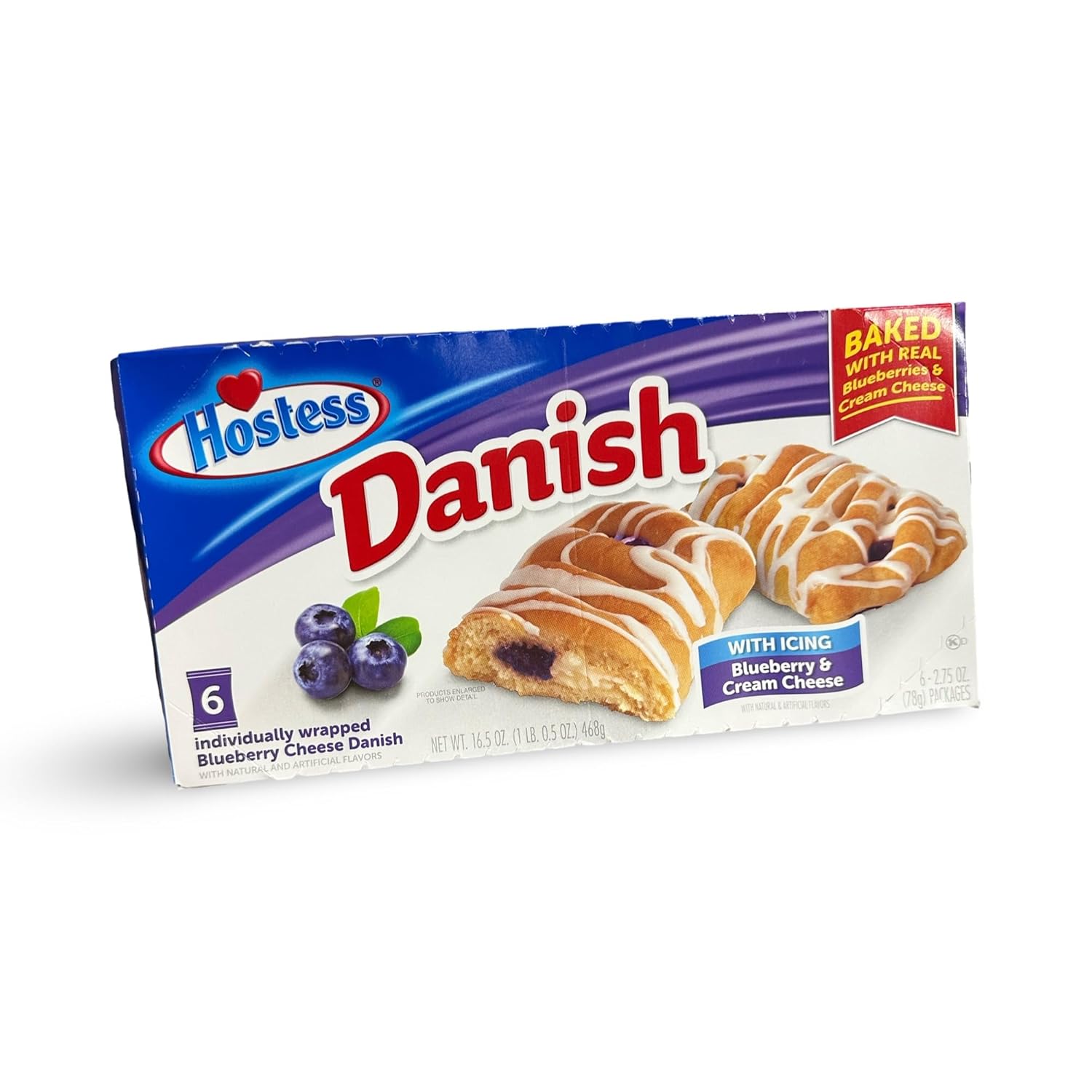 Hostess Blueberry Cheese Danish Multipack, 6 Per Box, Case of 6 (36 Danish) 2