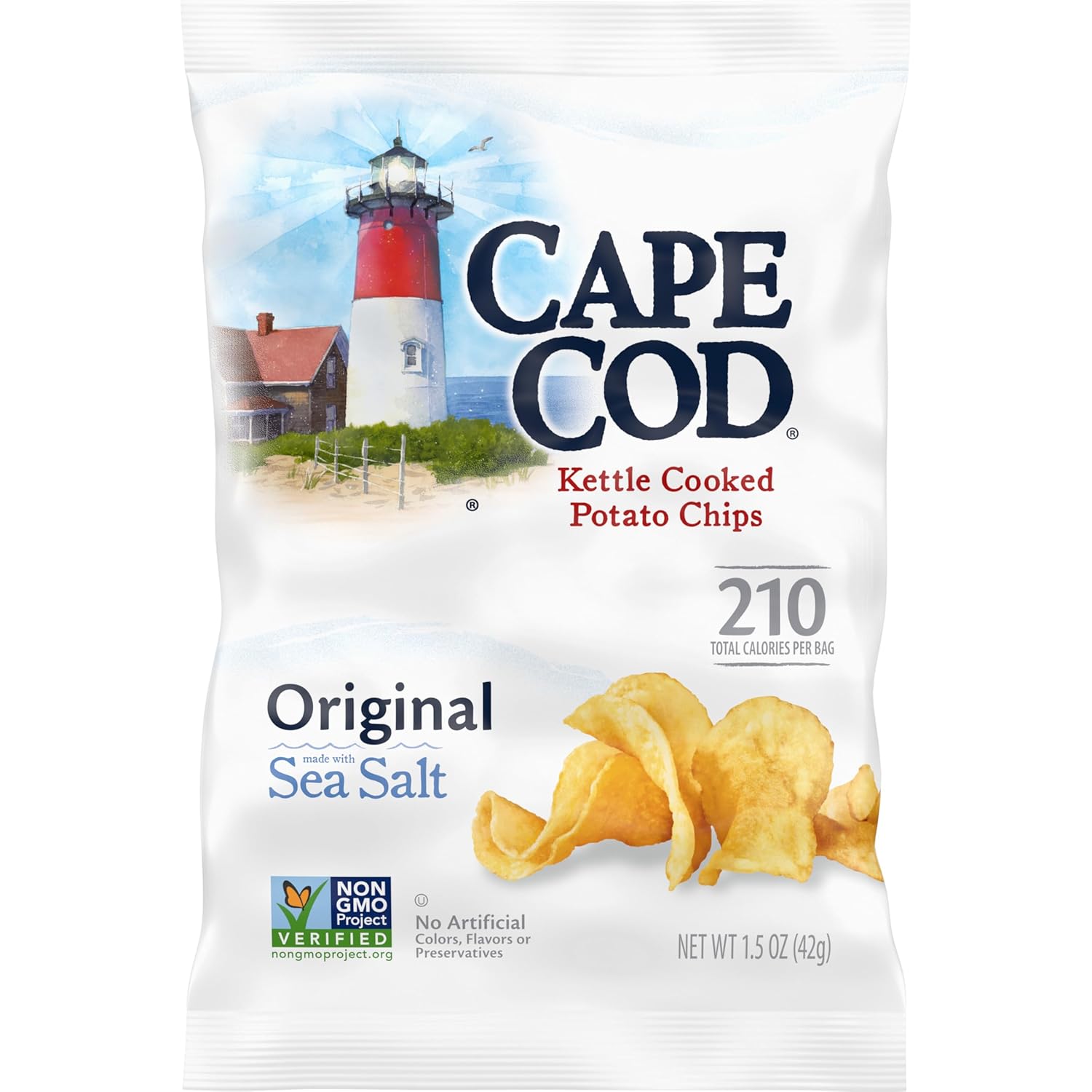 Cape Cod Potato Chips, Original Kettle Cooked Chips, Snack Bags 1.5 Oz (56 count) 5