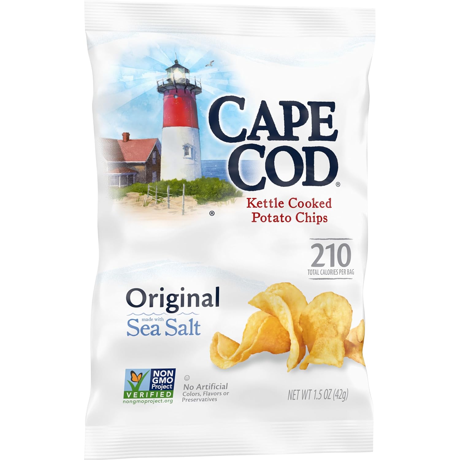 Cape Cod Potato Chips, Original Kettle Cooked Chips, Snack Bags 1.5 Oz (56 count) 4