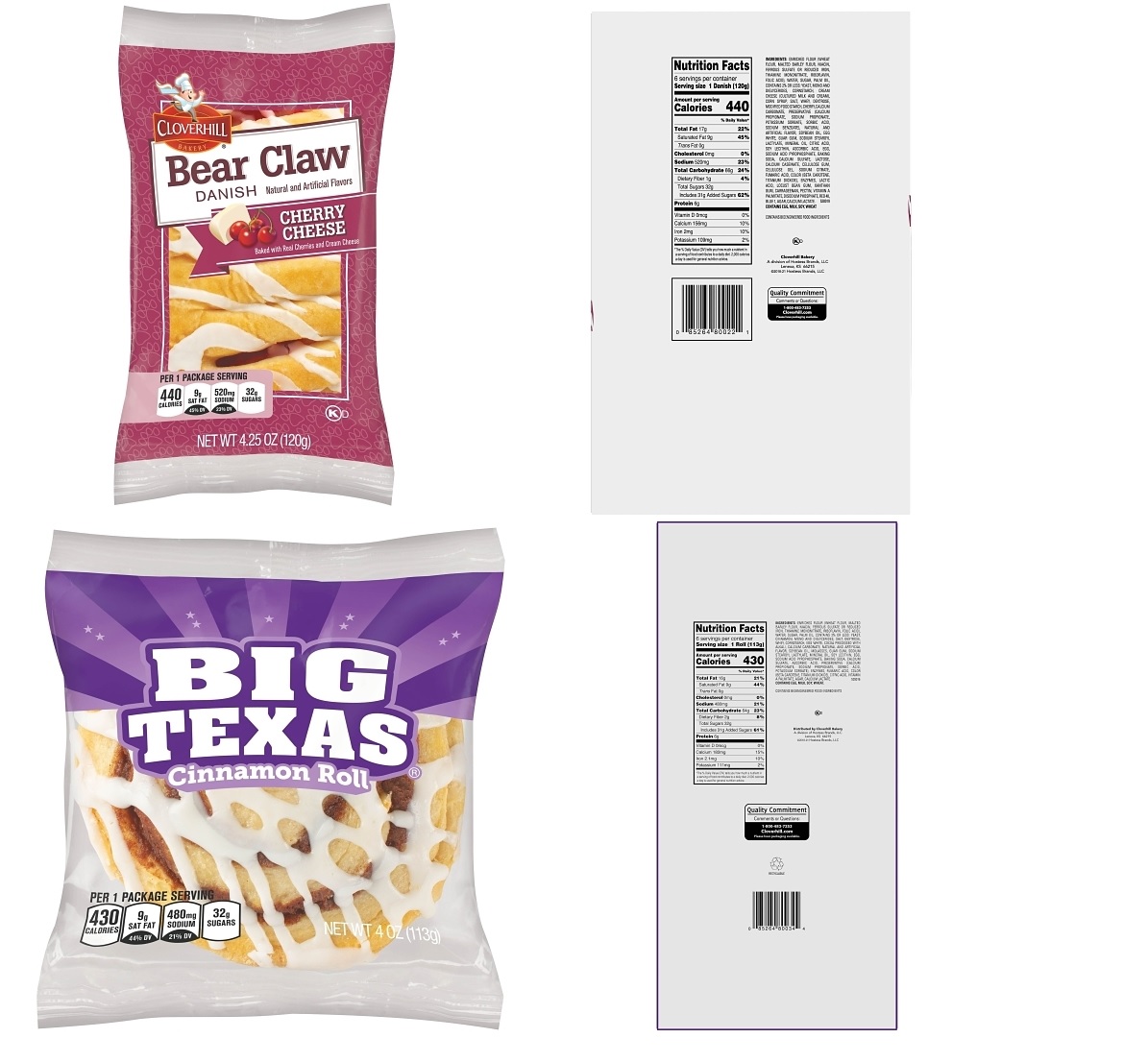 Cloverhill Big Texas & Cherry Danish | 12 Pack 2