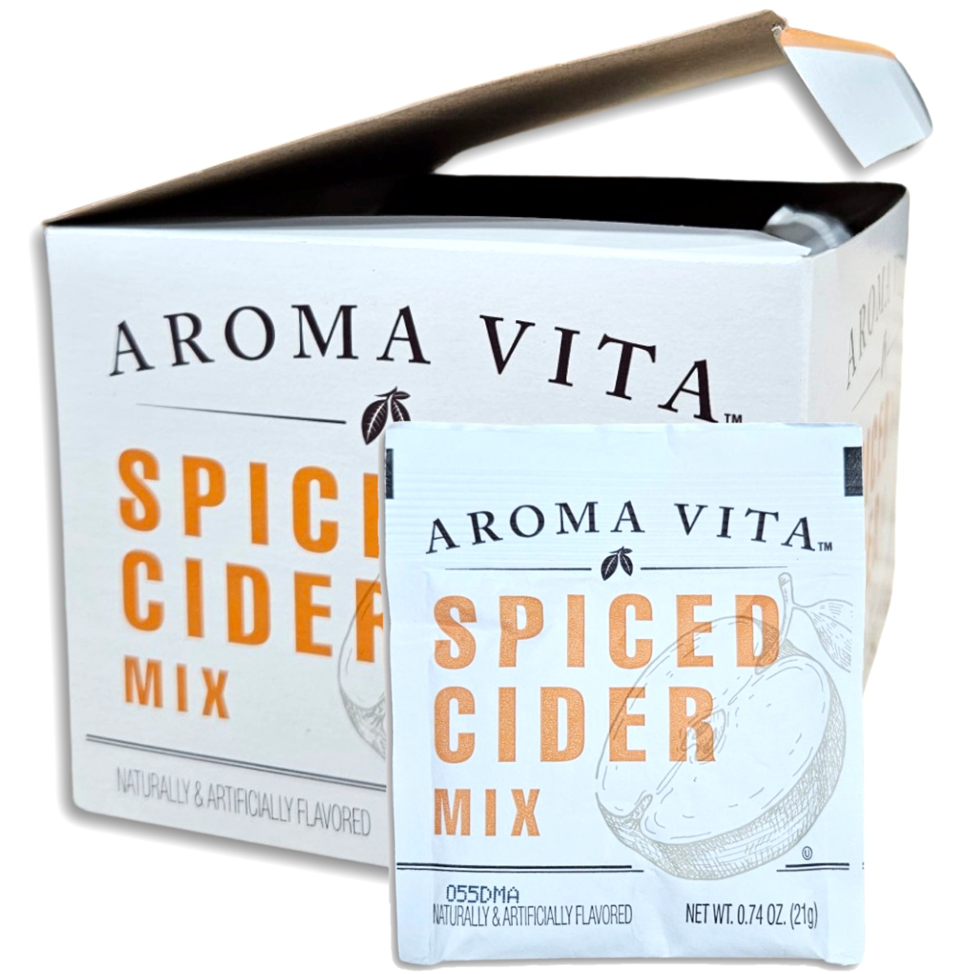 Aroma Vita Spiced Cider Mix Packets Value Pack   | .74 Oz | Box of 40 4