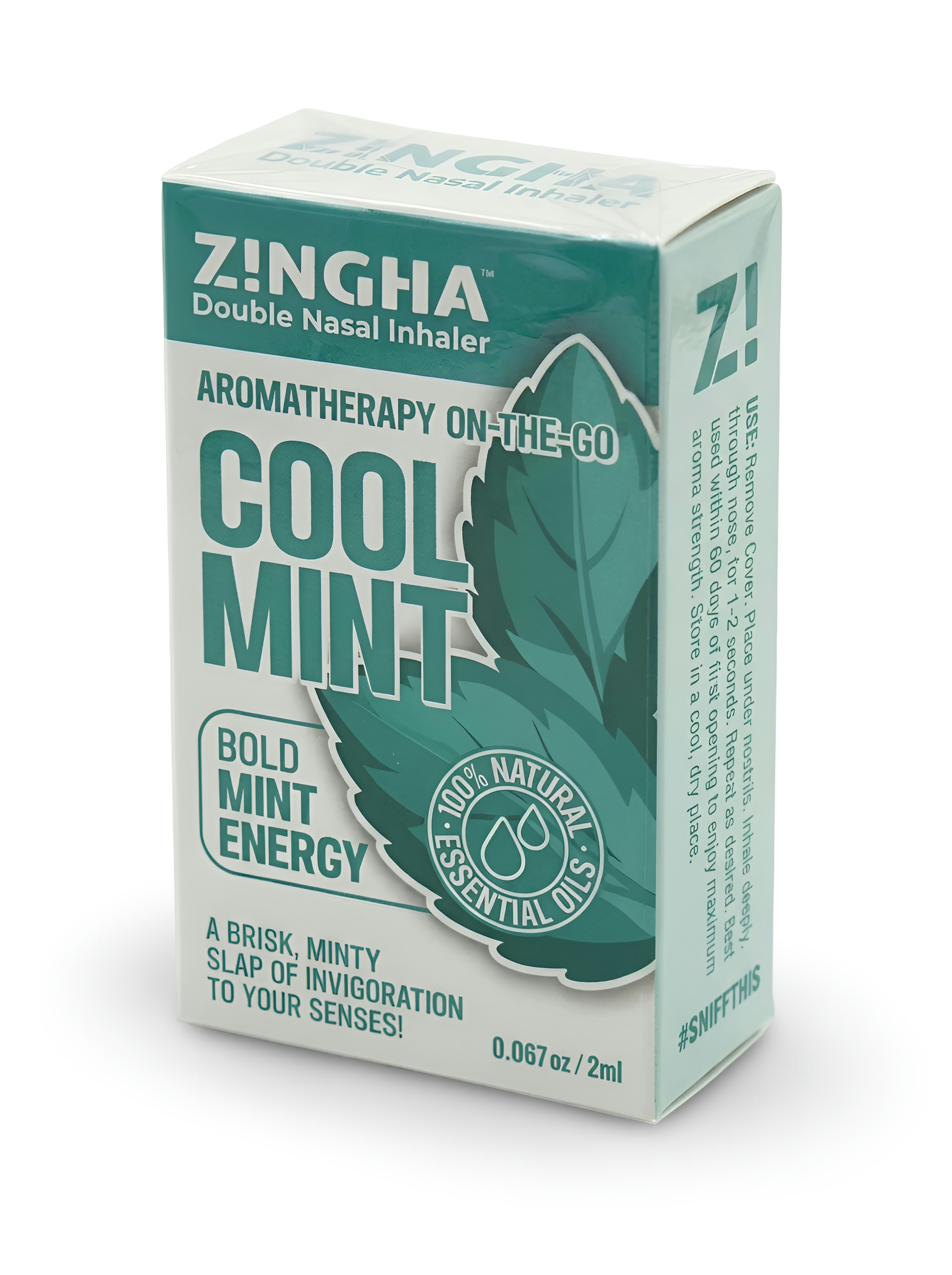 Z!NGHA Double Aromatherapy Nasal Inhalers, Choose Your Flavor (20+ Options) Herb