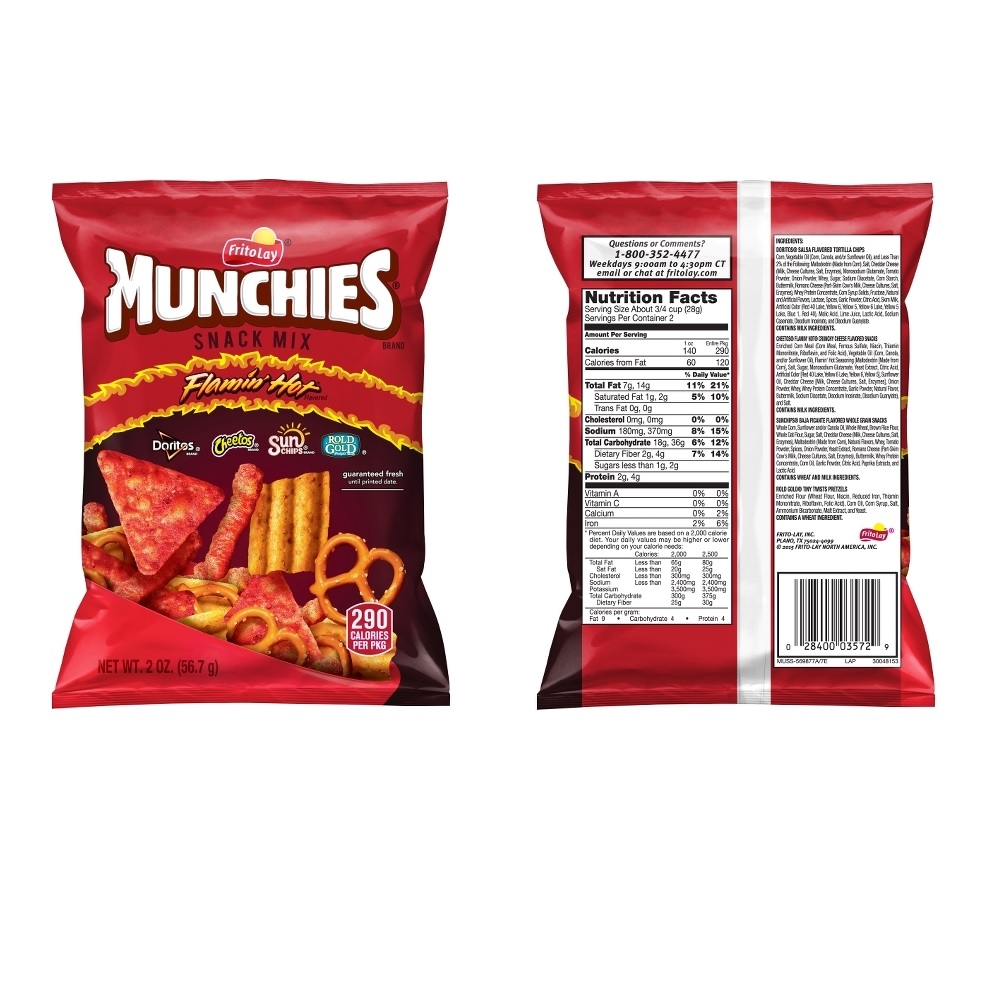 Munchies Snack Mix Flamin' Hot | 1.75 Oz | Pack Of 16 2