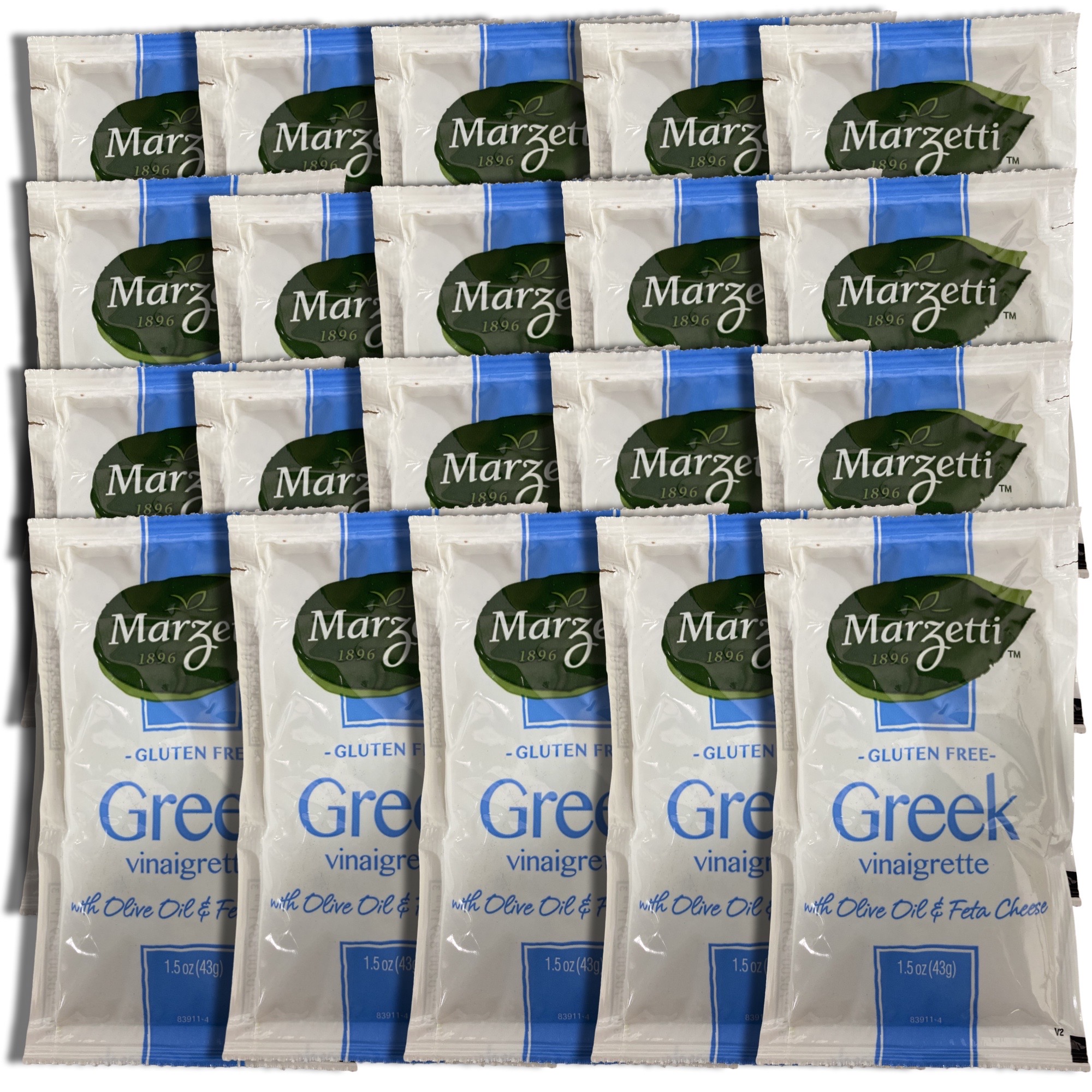 Greek Vinaigrette with Olive Oil & Feta Cheese Dressing Packets | Value Pack | 1.5 Ounce | 20 Count