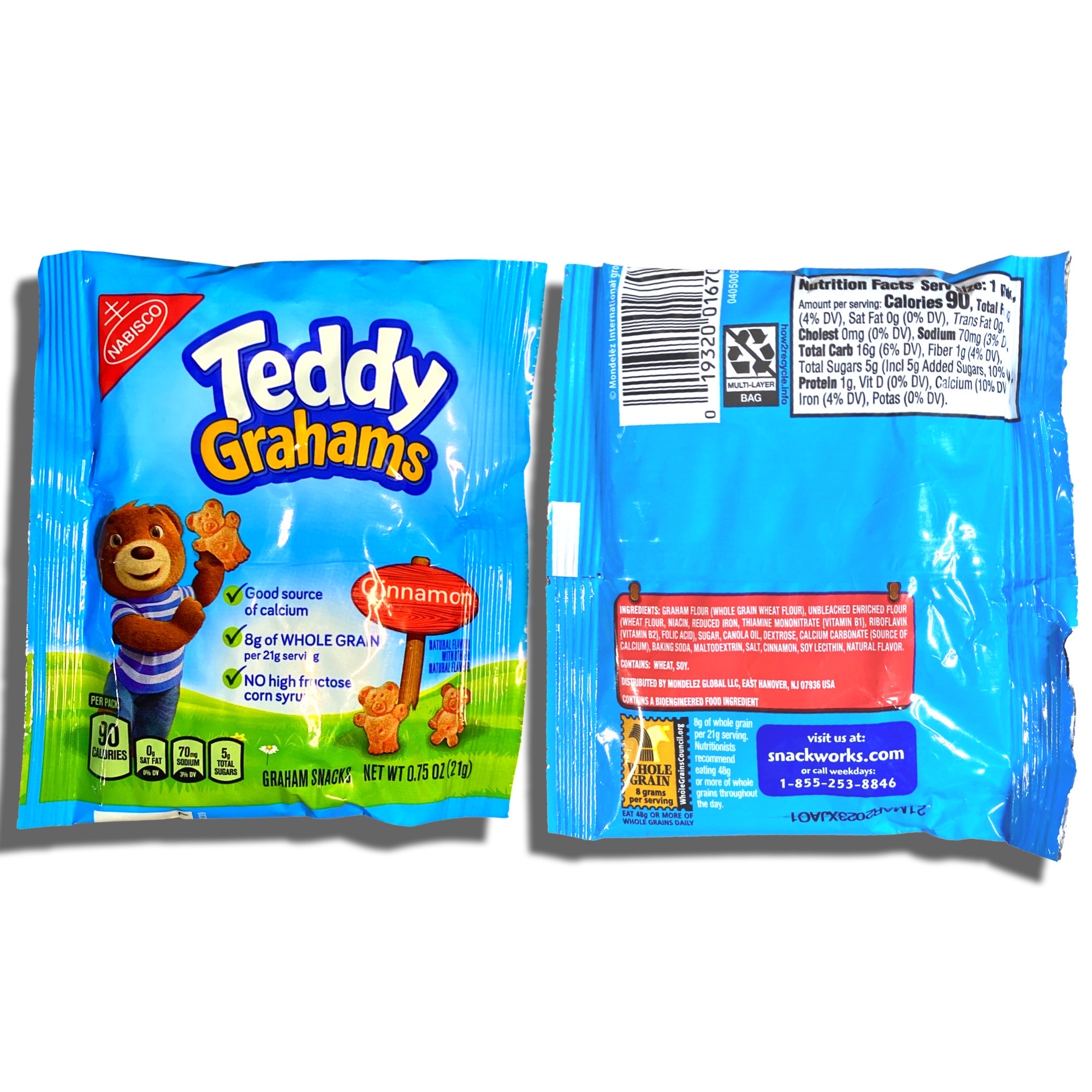 Cinnamon Teddy Bear Graham Crackers Snack Packs | .75 Oz | 25 Total 2