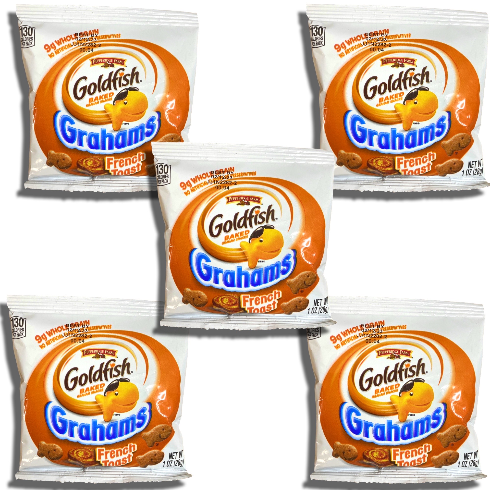 Whole Grain French Toast Gold Fish Graham Crackers To Go School Snacks, 30 Pack 6