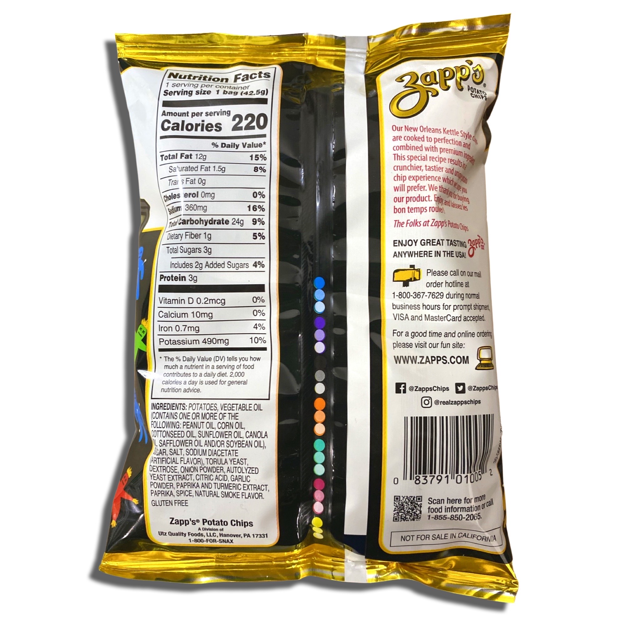 Zapp's New Orleans Kettle Style Potato Chips VooDoo | 12 Bags 3