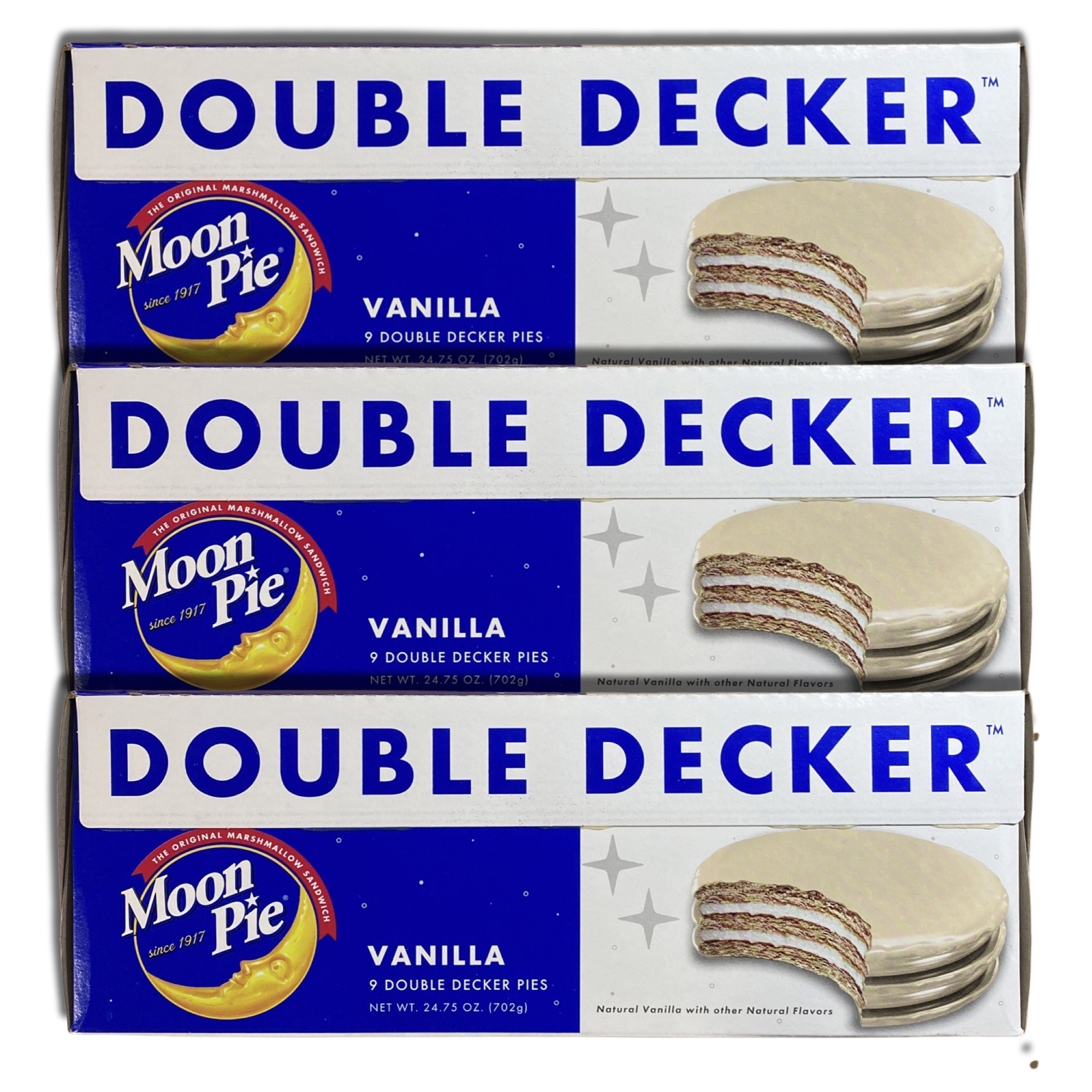 Double Decker Marshmallow Sandwich by Moon Pie | 9 Count Box | Value Pack of 3 (27 Total Pies) (Vanilla) 6