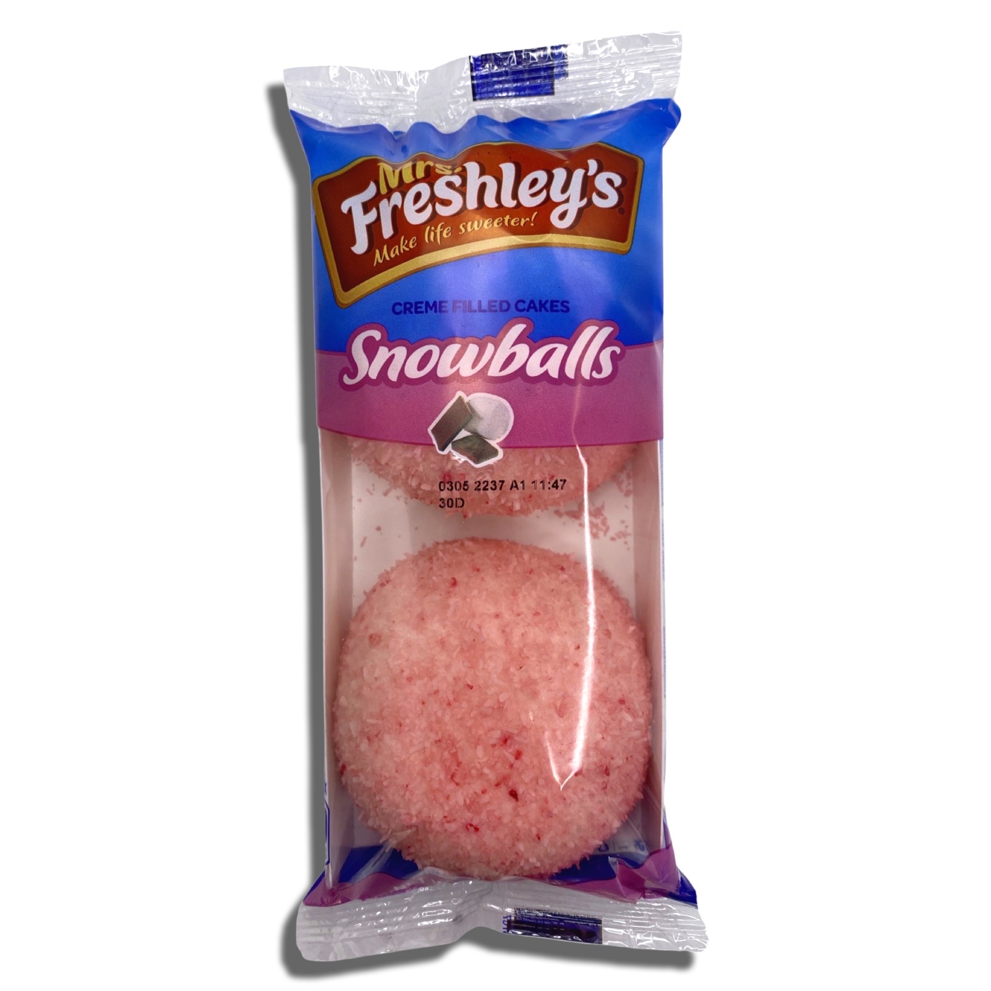 Mrs. Freshley's Snowball Snack Cake 2-packs | 8 Count (16 Pieces) 2
