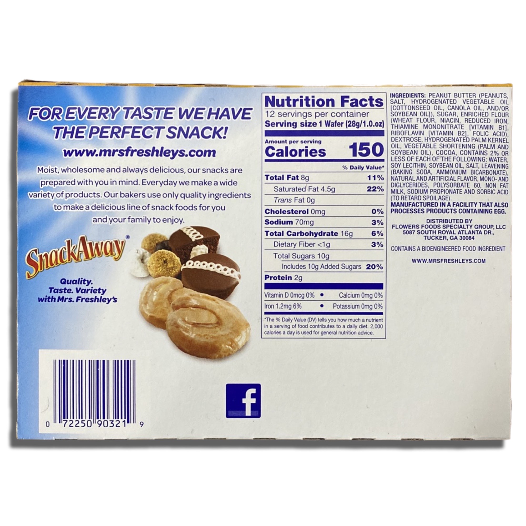 Mrs. Freshley's Buddy Bars Peanut Butter Chocolate Wafers | 36 Total Buddy Bars 3