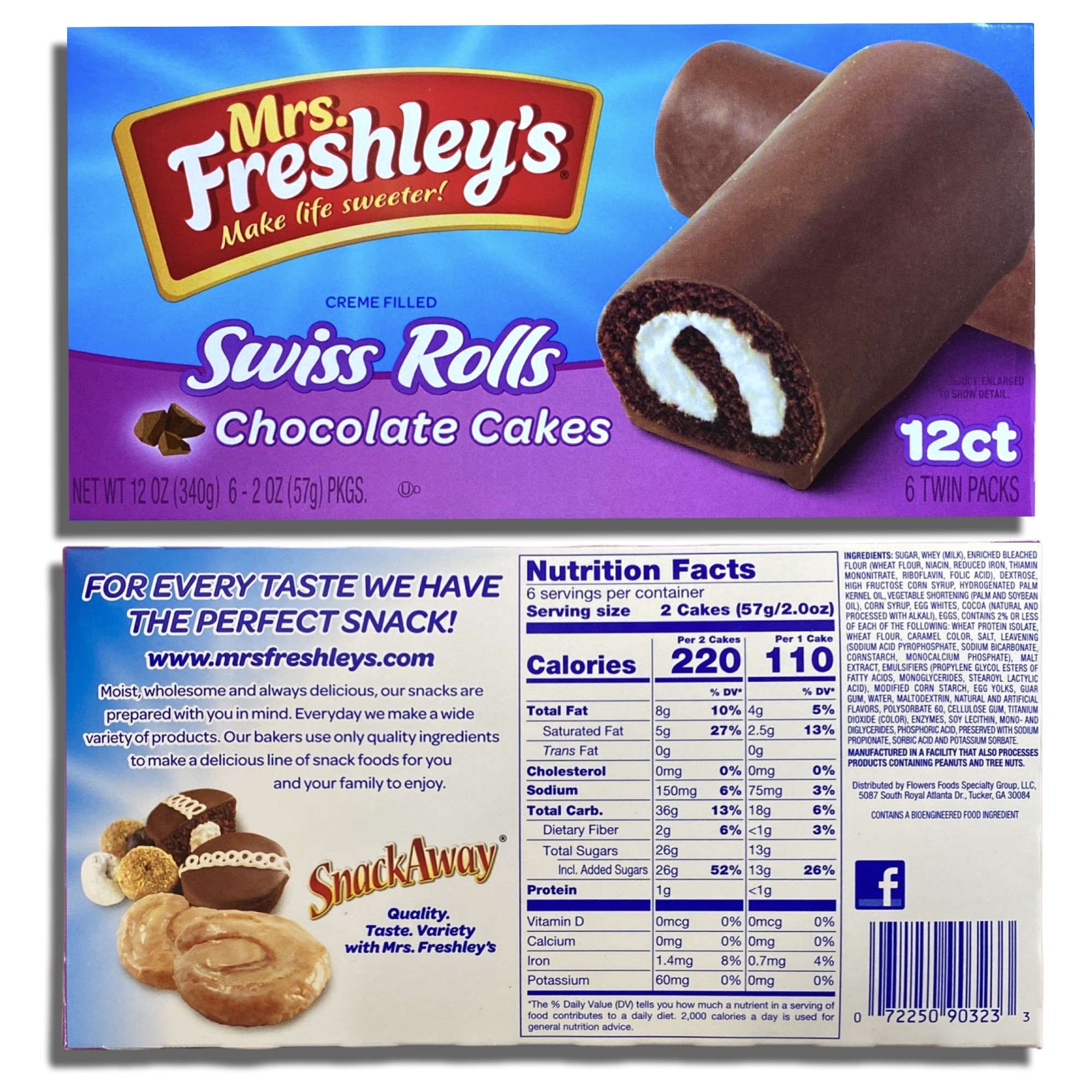 Mrs. Freshley's Swiss Rolls Snack Cakes, Pack of 3 (36 Total cakes) 6
