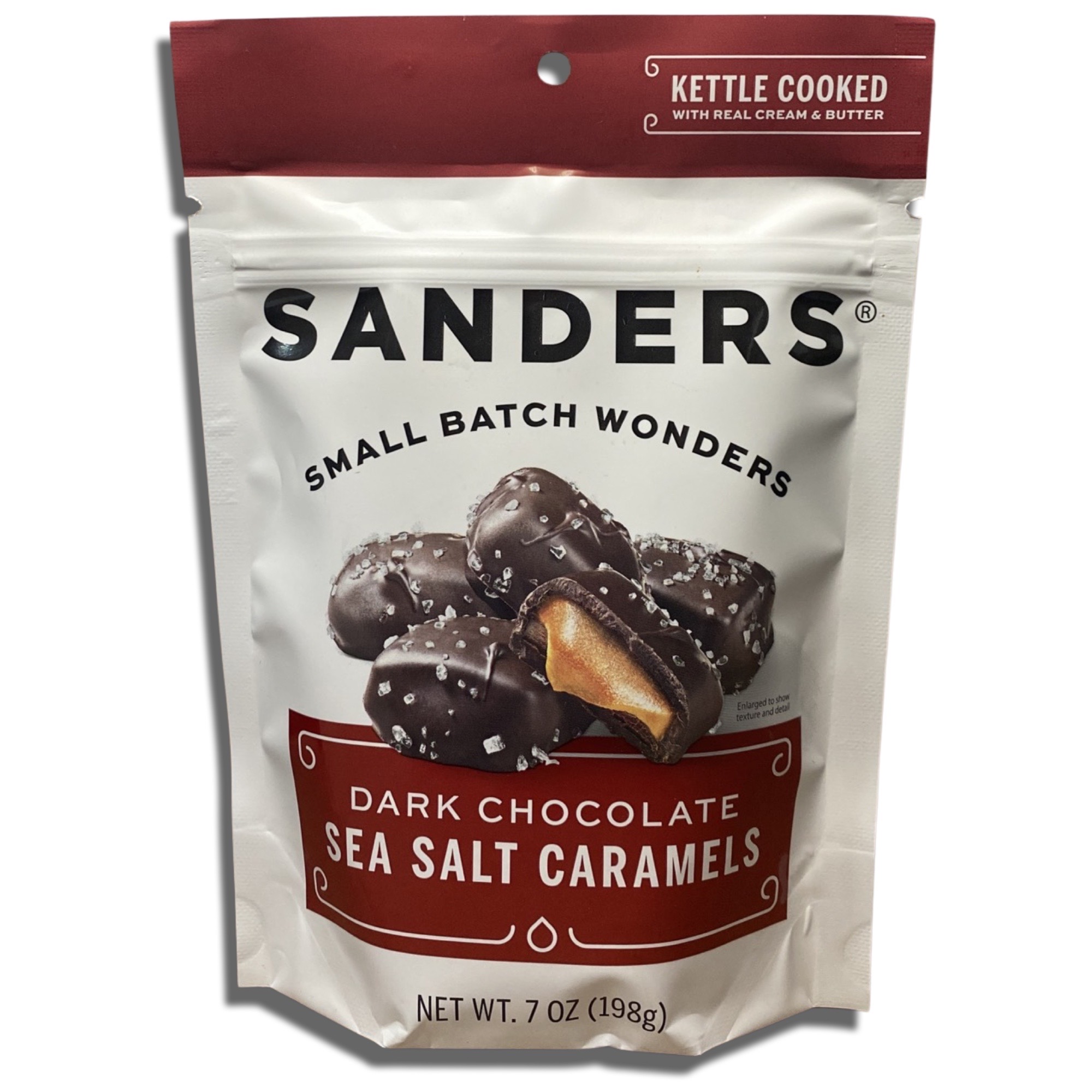 Sanders Small Batch Dark Chocolate Sea Salt Caramels 7 Oz, 2 Packs 4